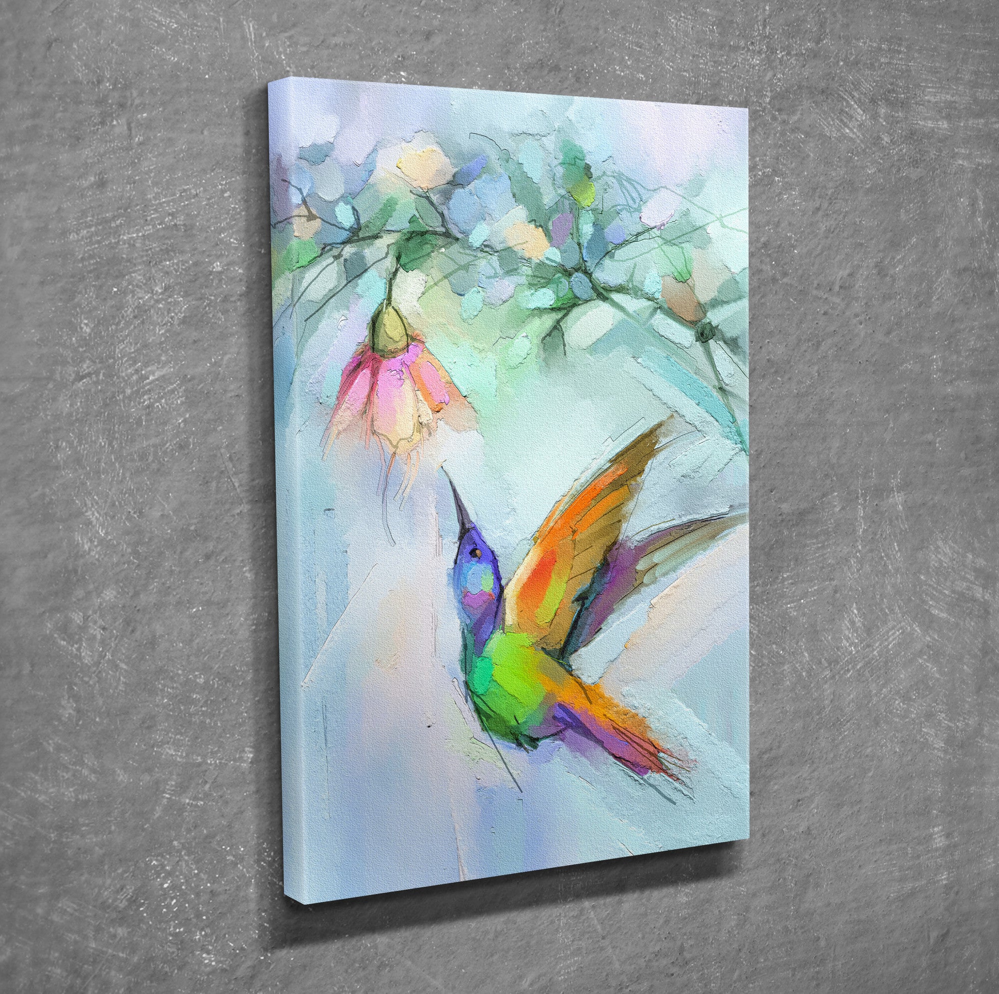 Quadro Decorativo em Tela com Moldura de Madeira - Impressão Digital Multicolor 30x40cm