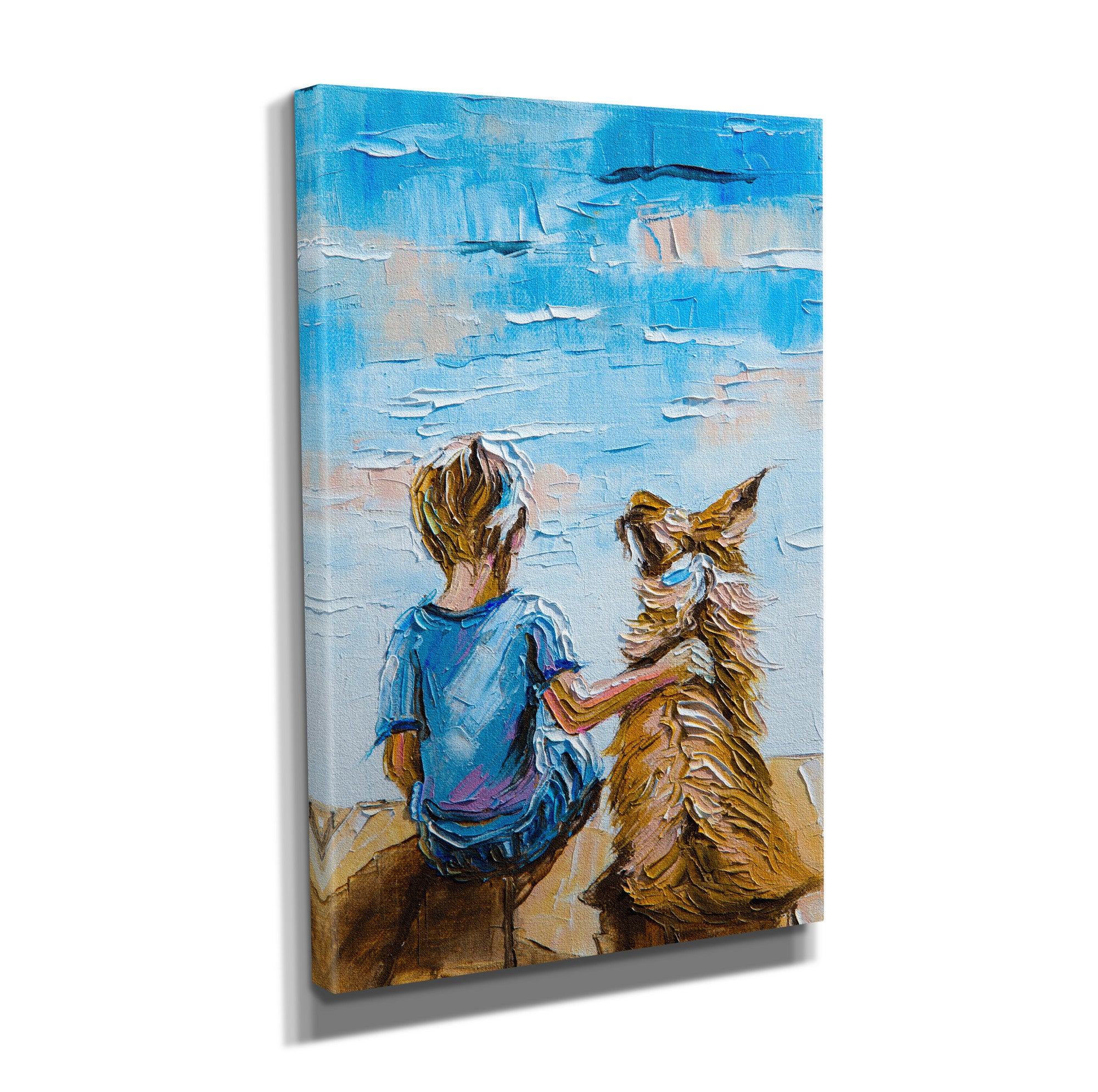 Quadro Decorativo em Tela com Moldura de Madeira - Impressão Digital Multicolor 30x40cm