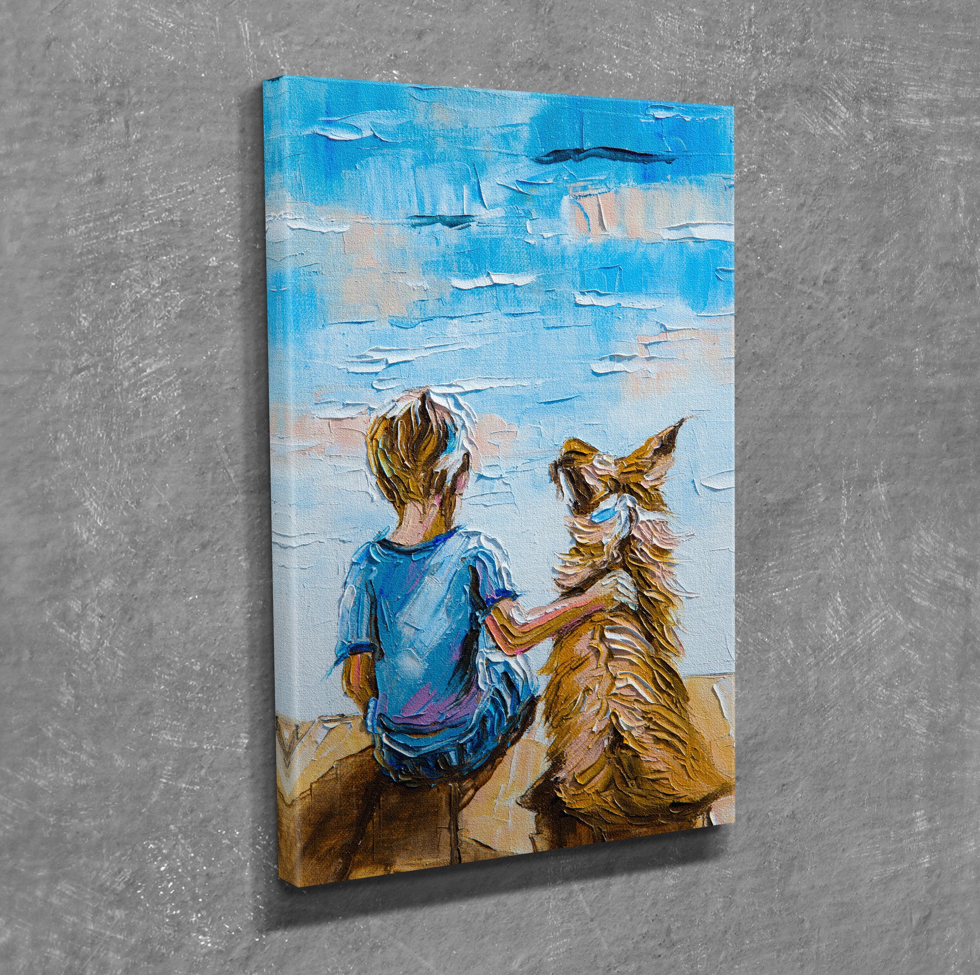 Quadro Decorativo em Tela com Moldura de Madeira - Impressão Digital Multicolor 30x40cm