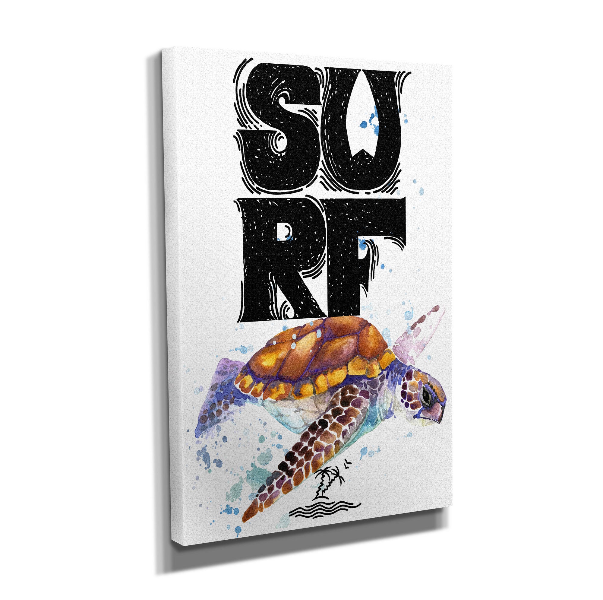 Quadro Decorativo em Tela com Moldura de Madeira - Impressão Digital Multicolor 30x40cm