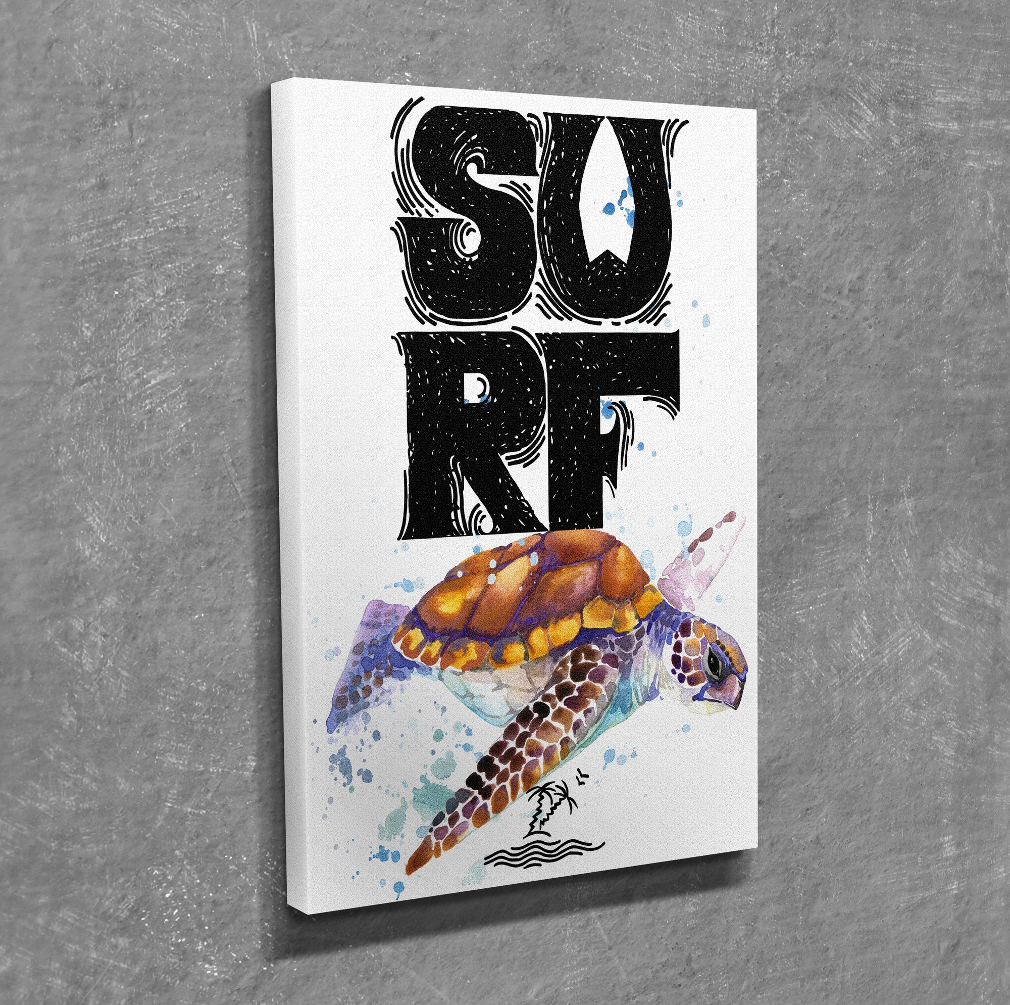 Quadro Decorativo em Tela com Moldura de Madeira - Impressão Digital Multicolor 30x40cm