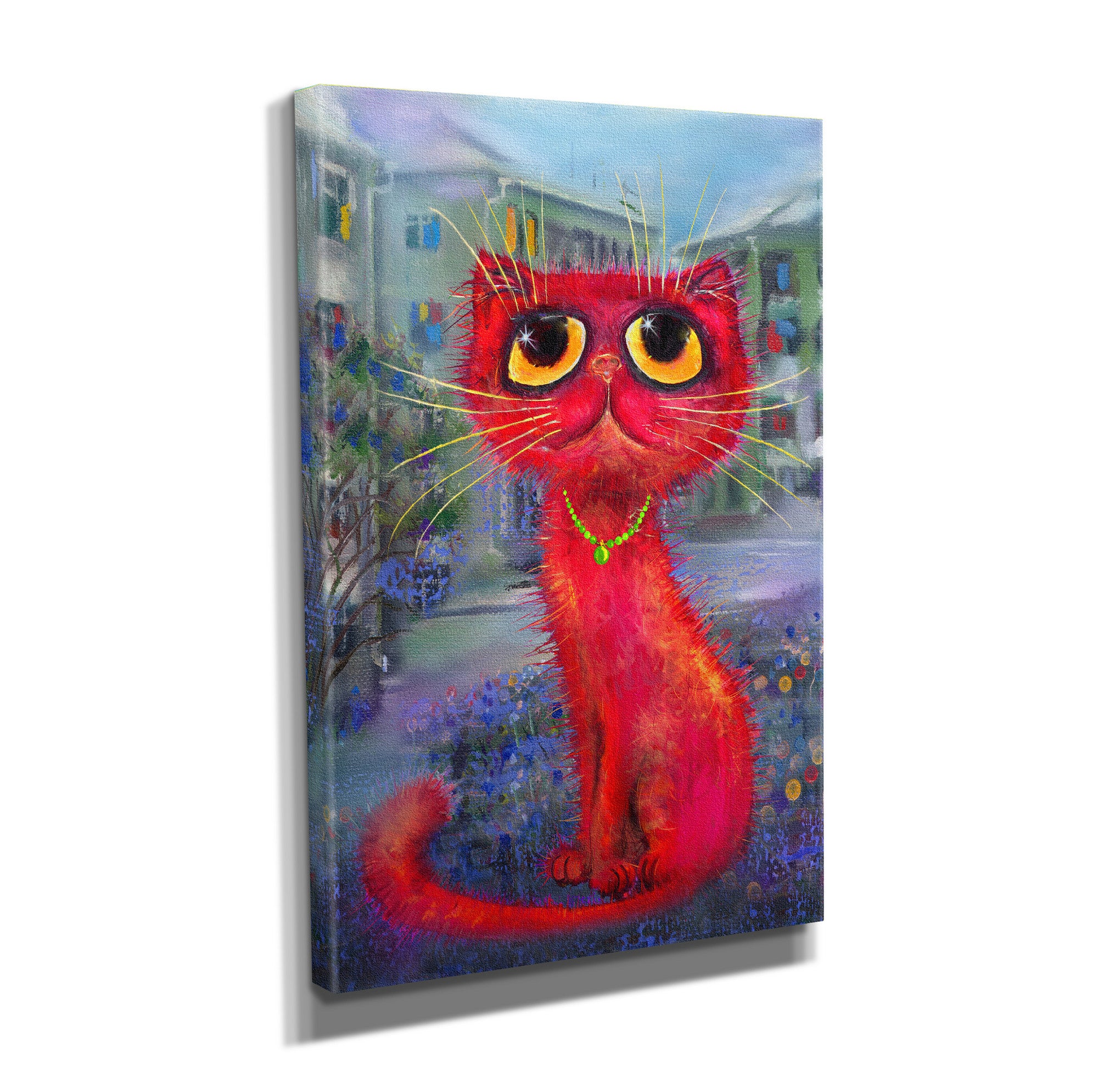 Quadro Decorativo em Tela com Moldura de Madeira - Impressão Digital Multicolor 30x40cm