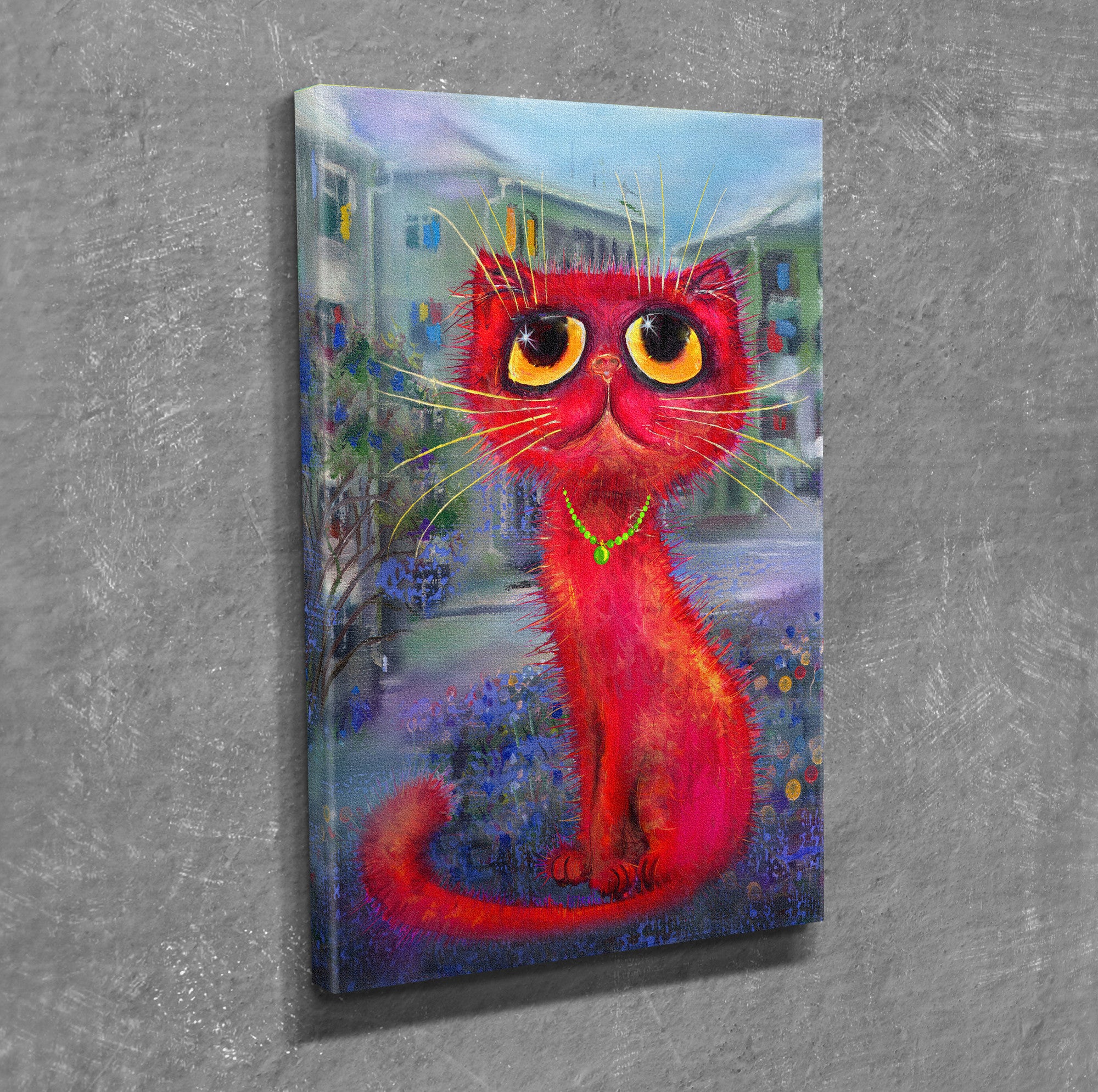 Quadro Decorativo em Tela com Moldura de Madeira - Impressão Digital Multicolor 30x40cm