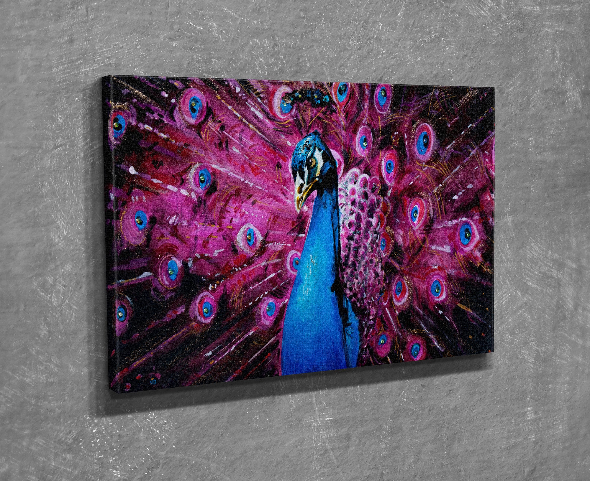 Quadro Decorativo em Tela com Moldura de Madeira - Impressão Digital Multicolor 30x40cm