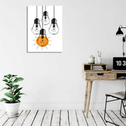 Quadro Decorativo em Tela com Moldura de Madeira - Impressão Digital Multicolor 30x40cm