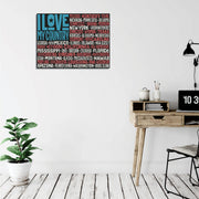 Quadro Decorativo em Tela com Moldura de Madeira - Impressão Digital Multicolor 30x40cm