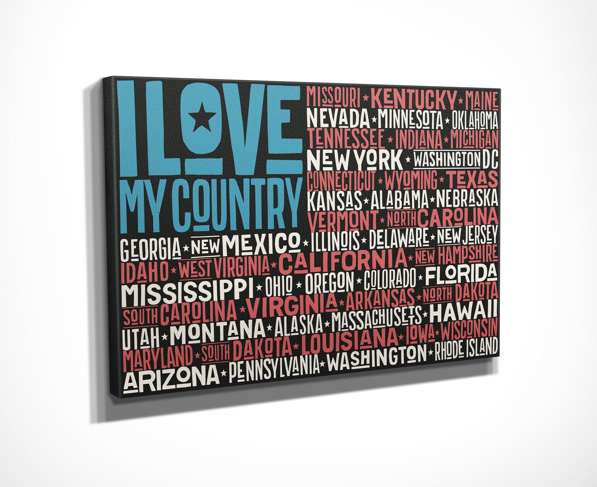 Quadro Decorativo em Tela com Moldura de Madeira - Impressão Digital Multicolor 30x40cm