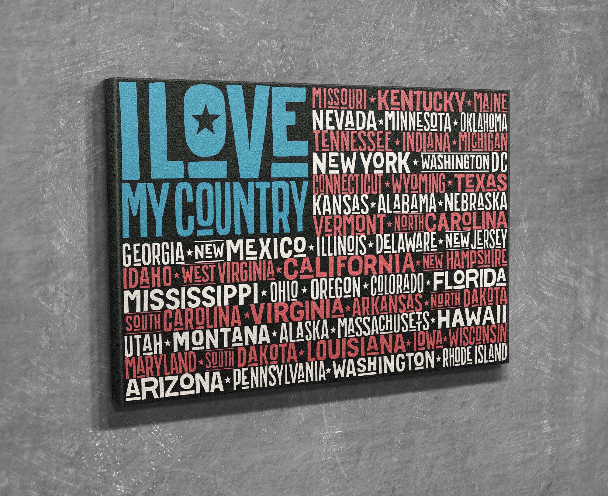 Quadro Decorativo em Tela com Moldura de Madeira - Impressão Digital Multicolor 30x40cm