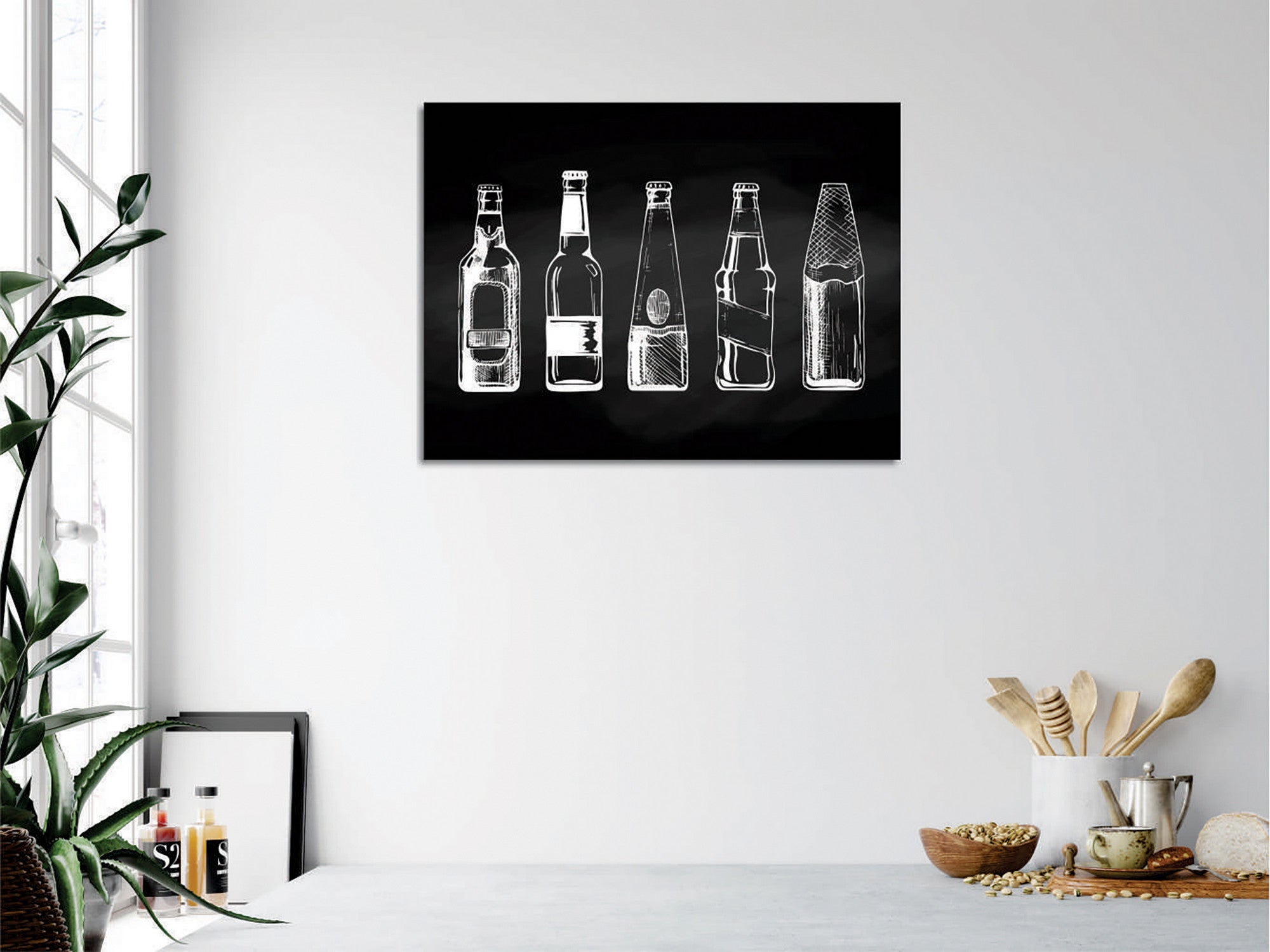 Quadro Decorativo em Tela com Moldura de Madeira - Impressão Digital Multicolor 30x40cm