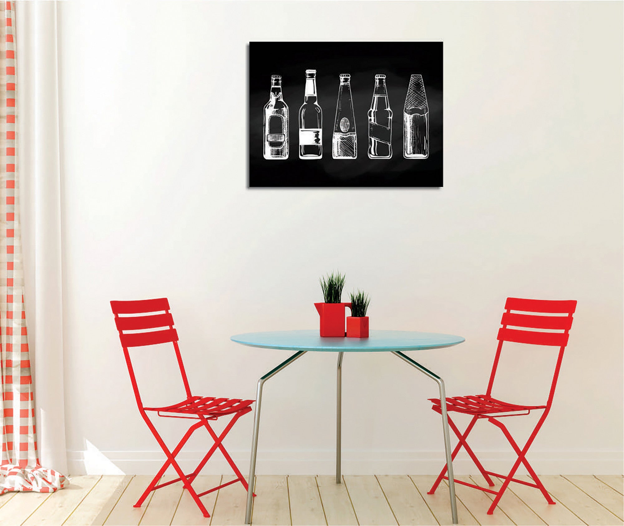 Quadro Decorativo em Tela com Moldura de Madeira - Impressão Digital Multicolor 30x40cm