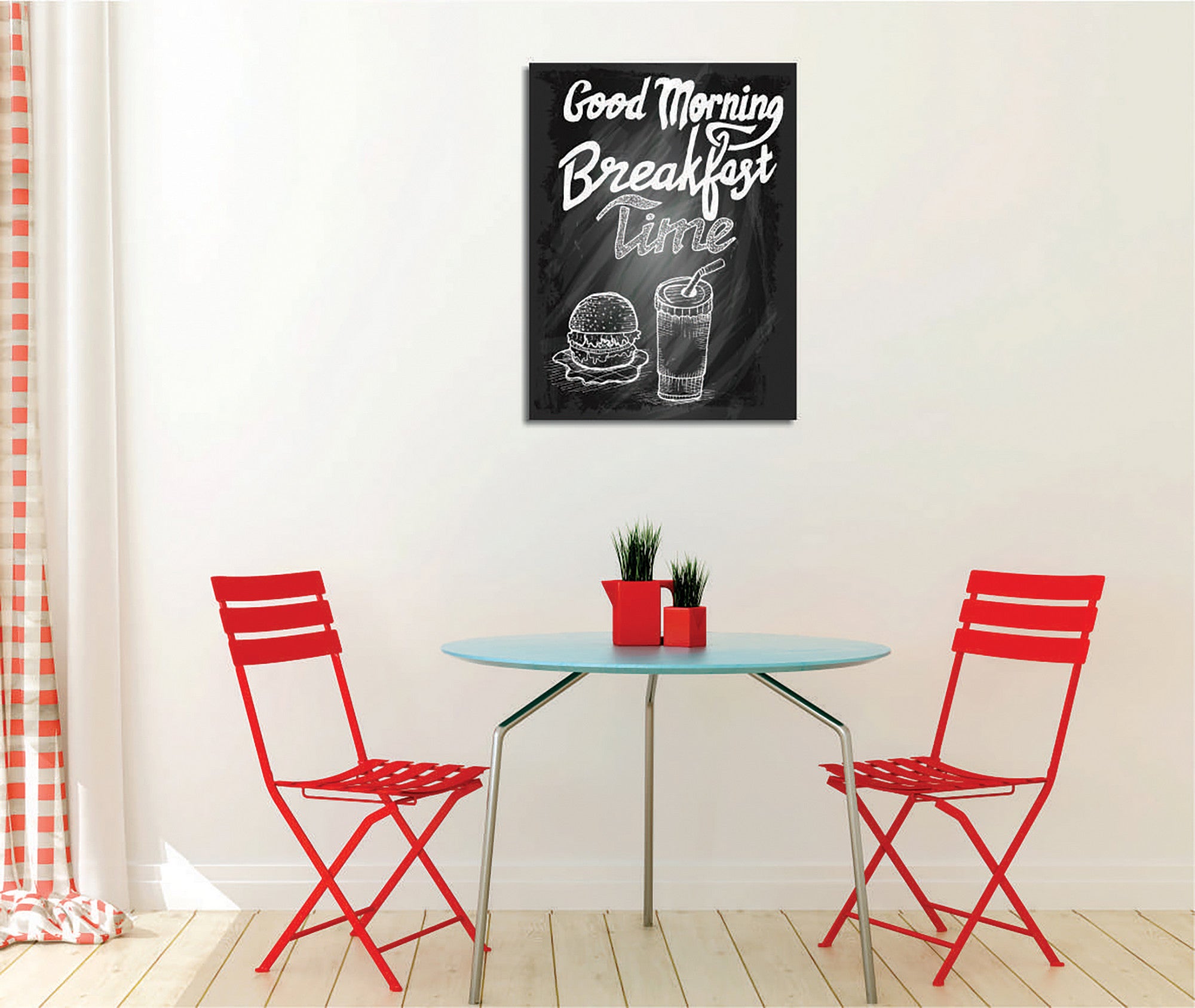 Quadro Decorativo em Tela com Moldura de Madeira - Impressão Digital Multicolor 30x40cm