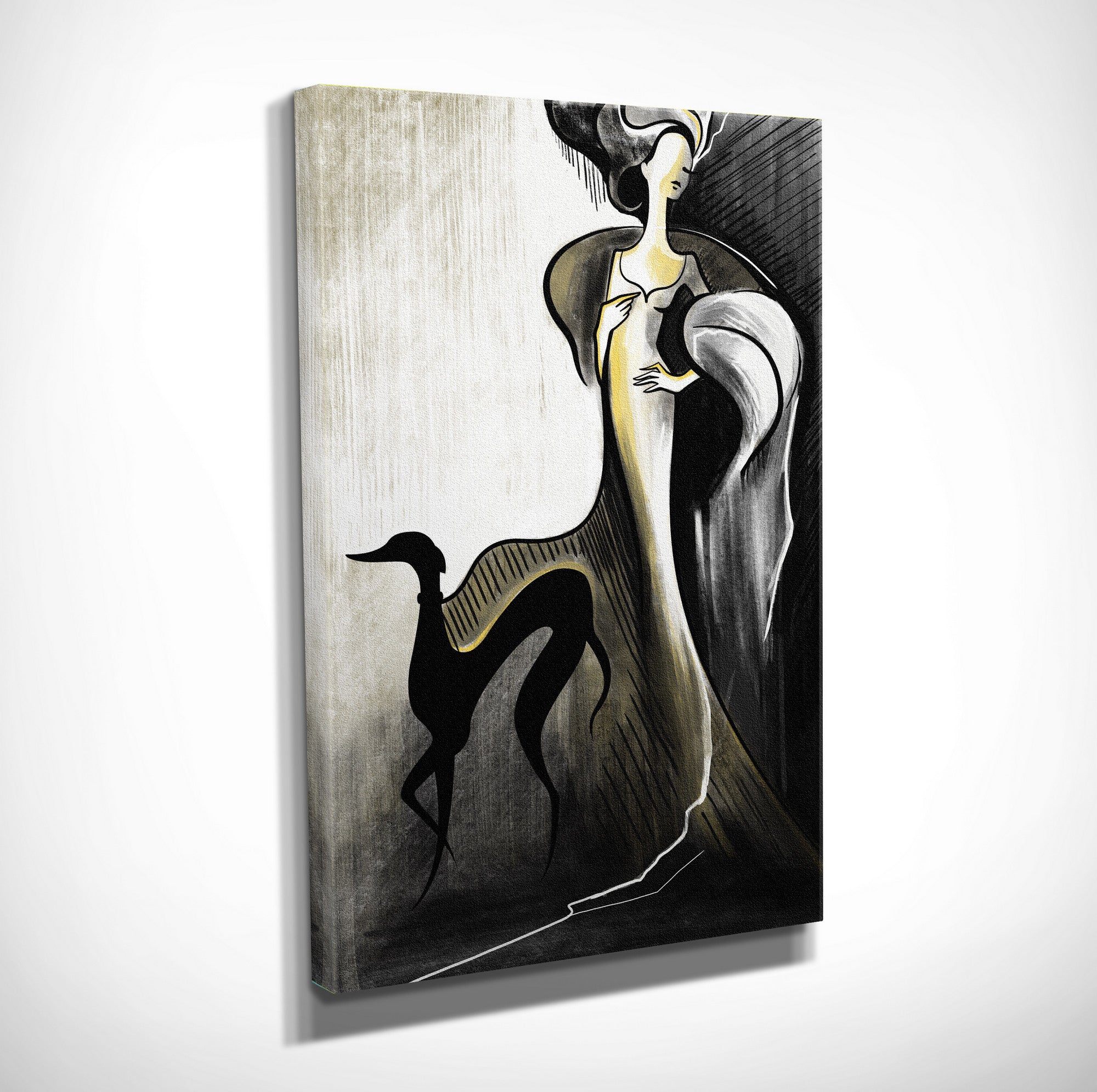 Quadro Decorativo em Tela com Moldura de Madeira - Impressão Digital Multicolor 30x40cm