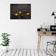 Quadro Decorativo em Tela com Moldura de Madeira - Impressão Digital Multicolor 30x40cm