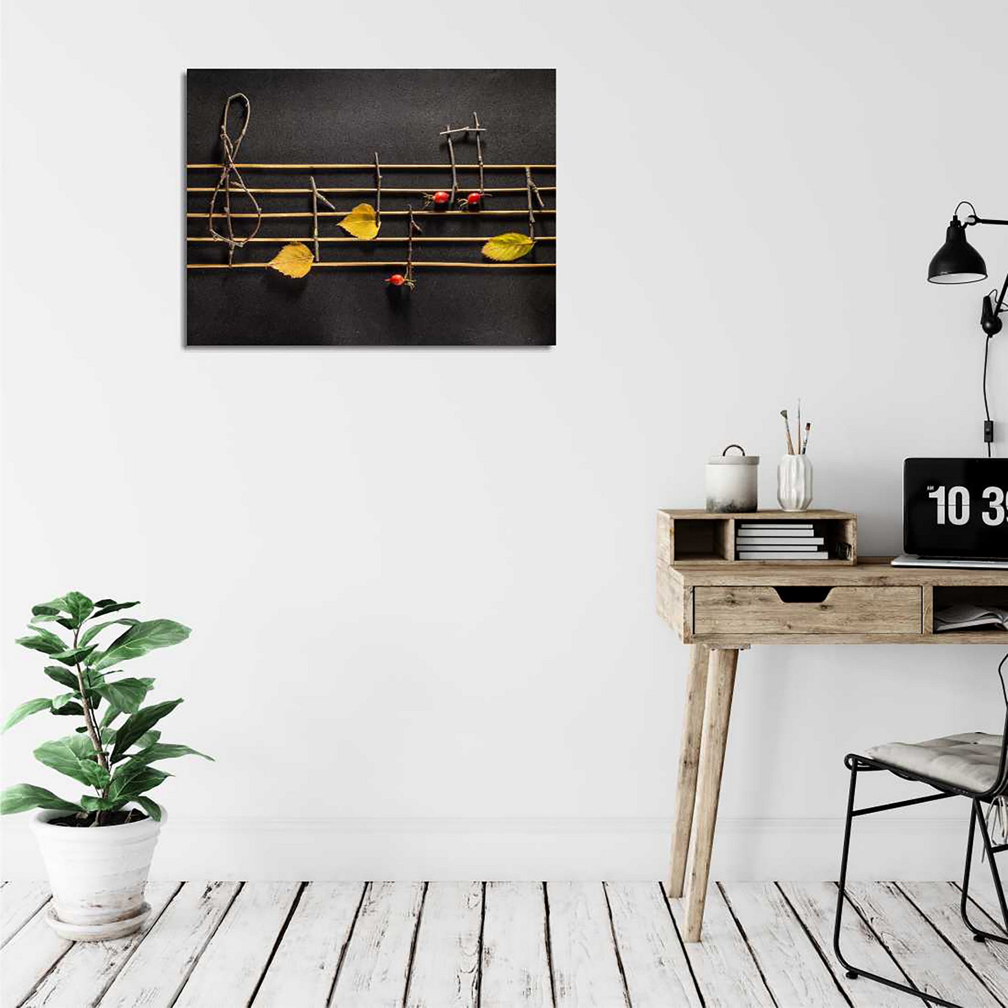 Quadro Decorativo em Tela com Moldura de Madeira - Impressão Digital Multicolor 30x40cm