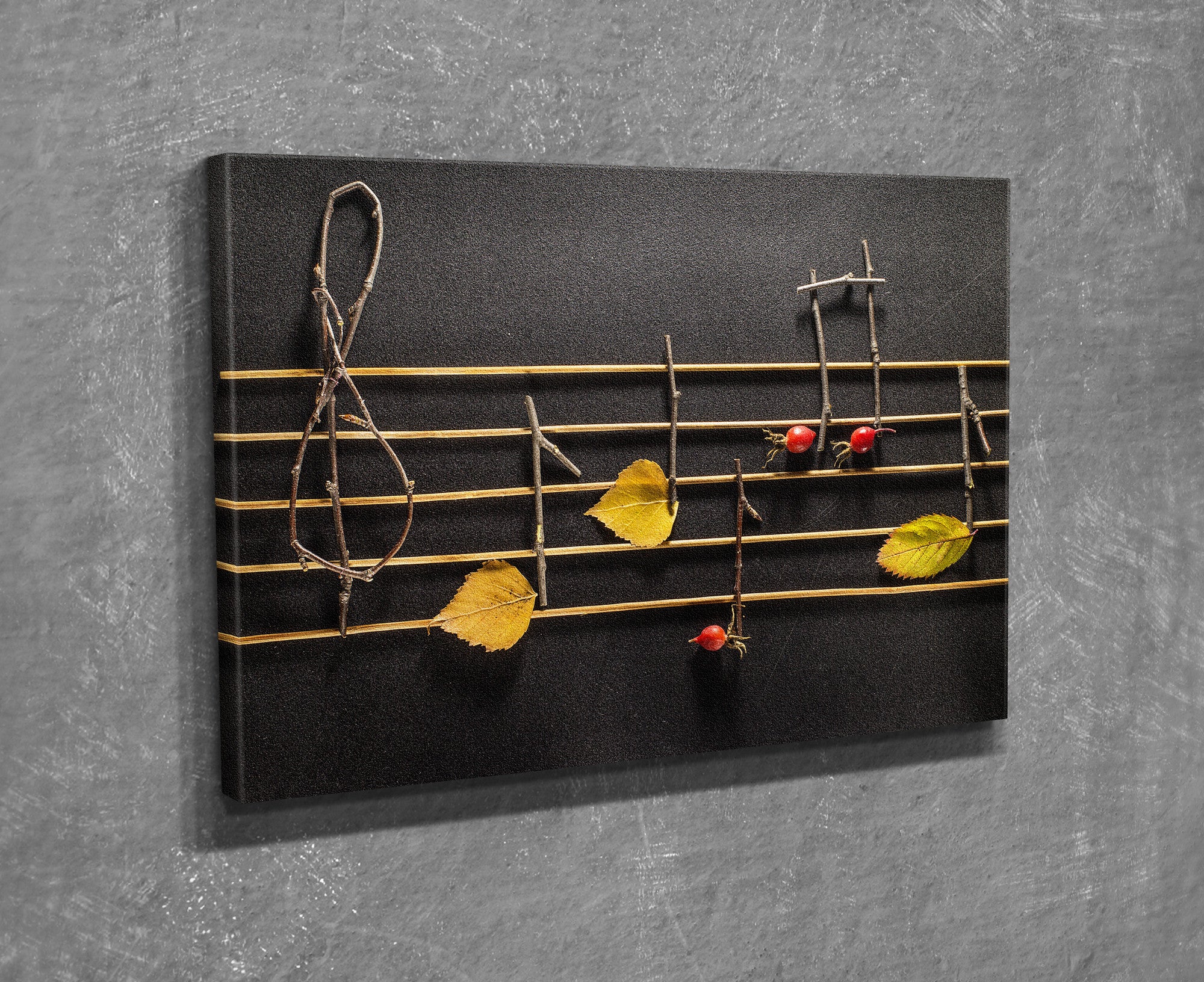 Quadro Decorativo em Tela com Moldura de Madeira - Impressão Digital Multicolor 30x40cm