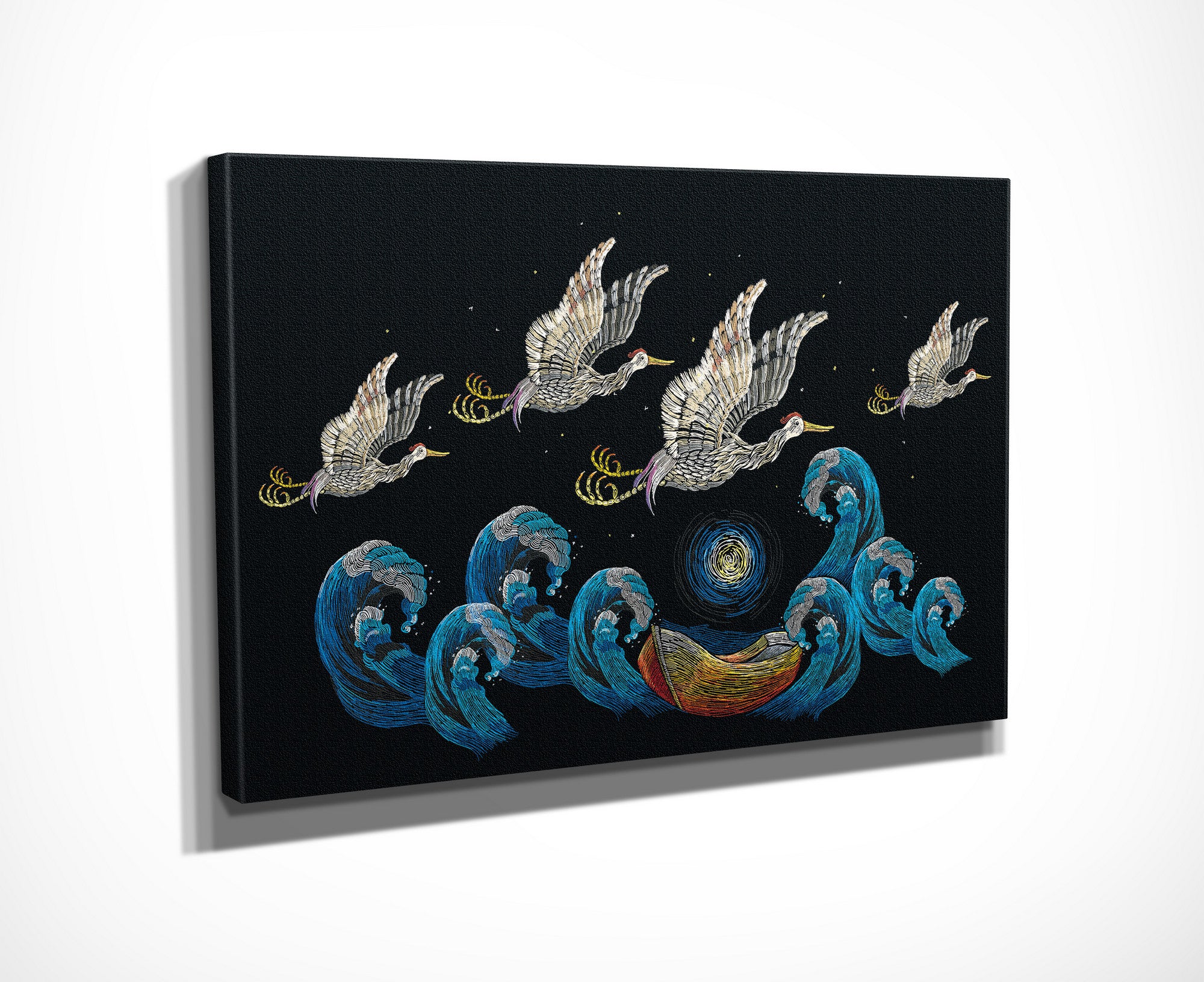 Quadro Decorativo em Tela com Moldura de Madeira - Impressão Digital Multicolor 30x40cm