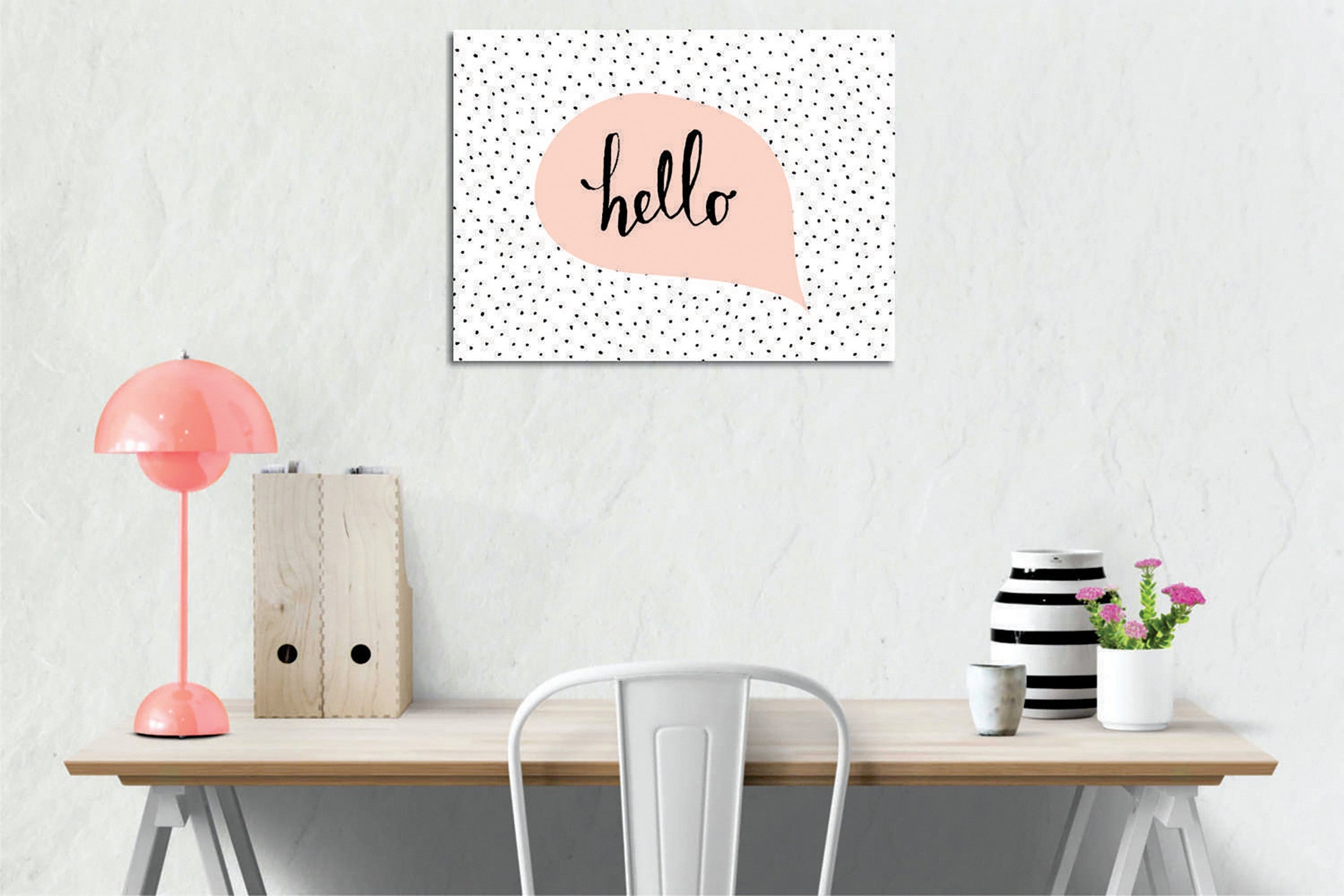 Quadro Decorativo em Tela com Moldura de Madeira - Impressão Digital Multicolor 30x40cm