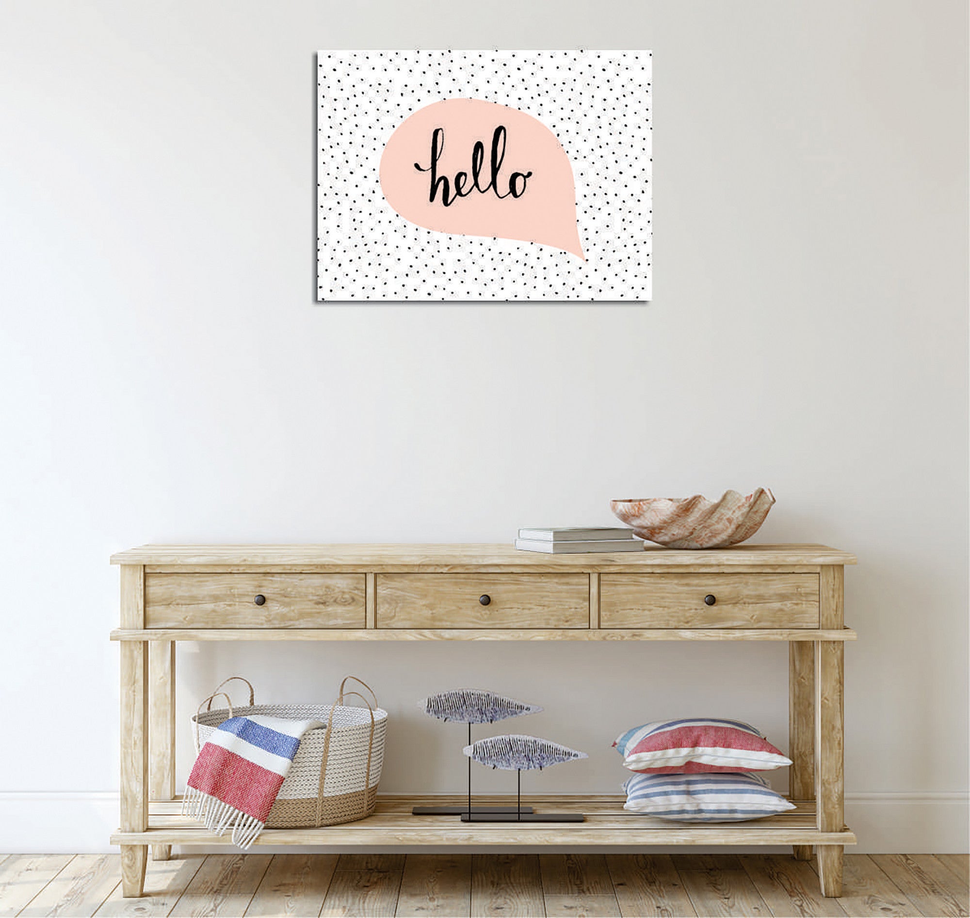 Quadro Decorativo em Tela com Moldura de Madeira - Impressão Digital Multicolor 30x40cm