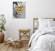 Quadro Decorativo em Tela com Moldura de Madeira - Impressão Digital Multicolor 30x40cm