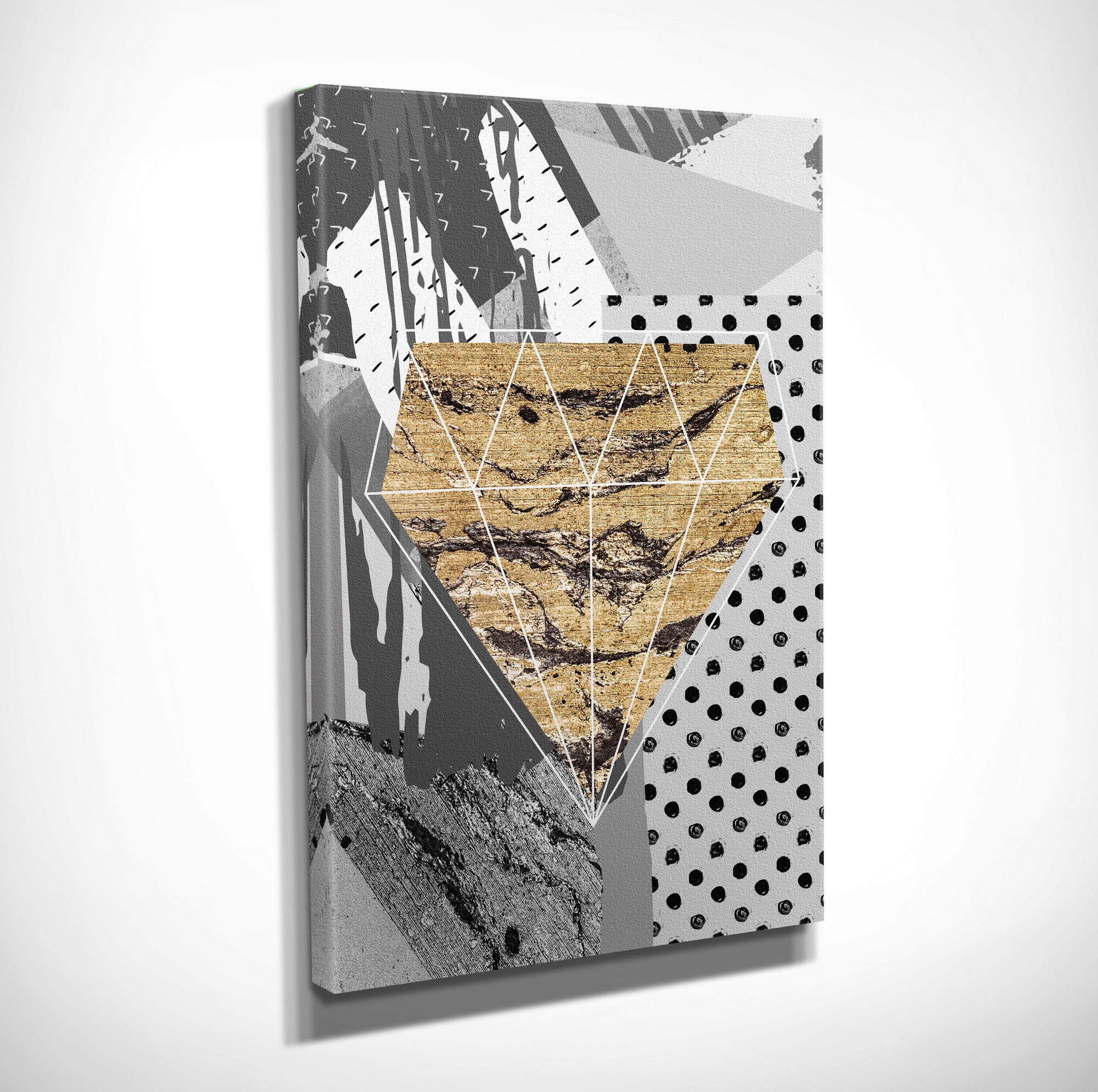 Quadro Decorativo em Tela com Moldura de Madeira - Impressão Digital Multicolor 30x40cm