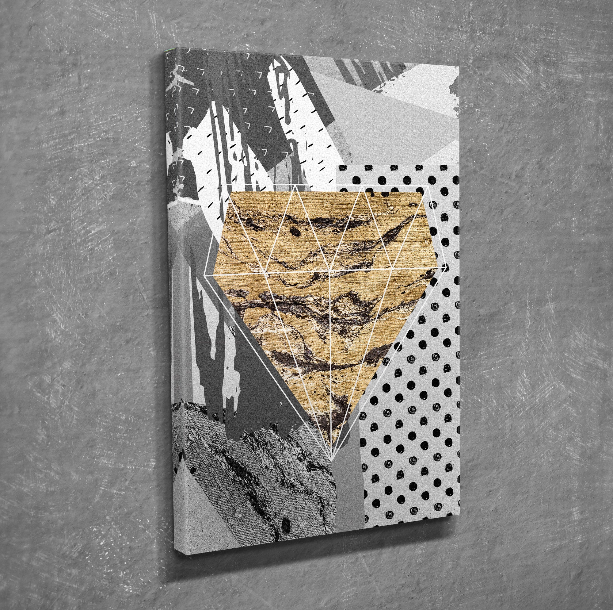 Quadro Decorativo em Tela com Moldura de Madeira - Impressão Digital Multicolor 30x40cm