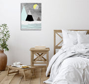 Quadro Decorativo em Tela com Moldura de Madeira - Impressão Digital Multicolor 30x40cm