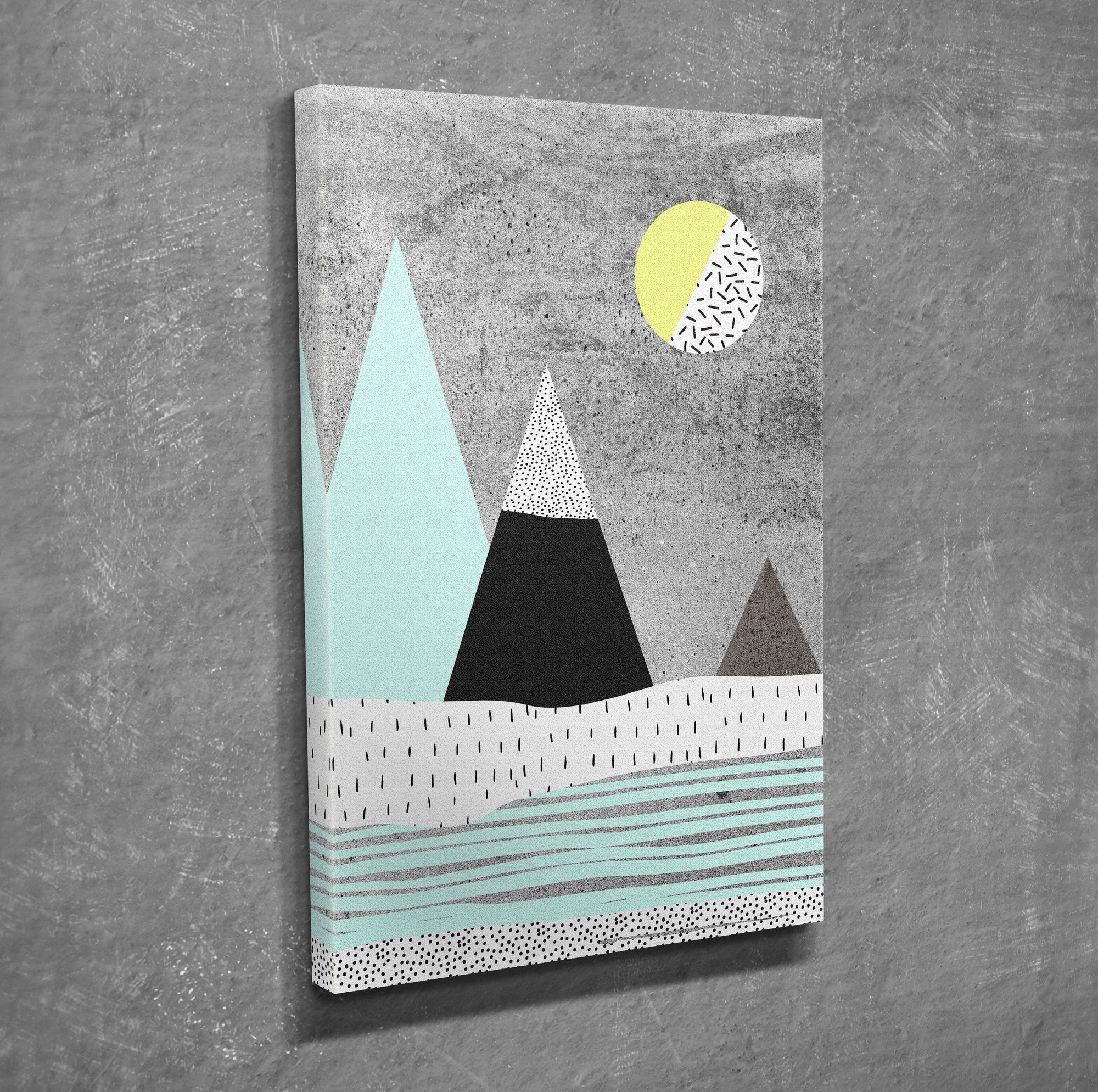 Quadro Decorativo em Tela com Moldura de Madeira - Impressão Digital Multicolor 30x40cm