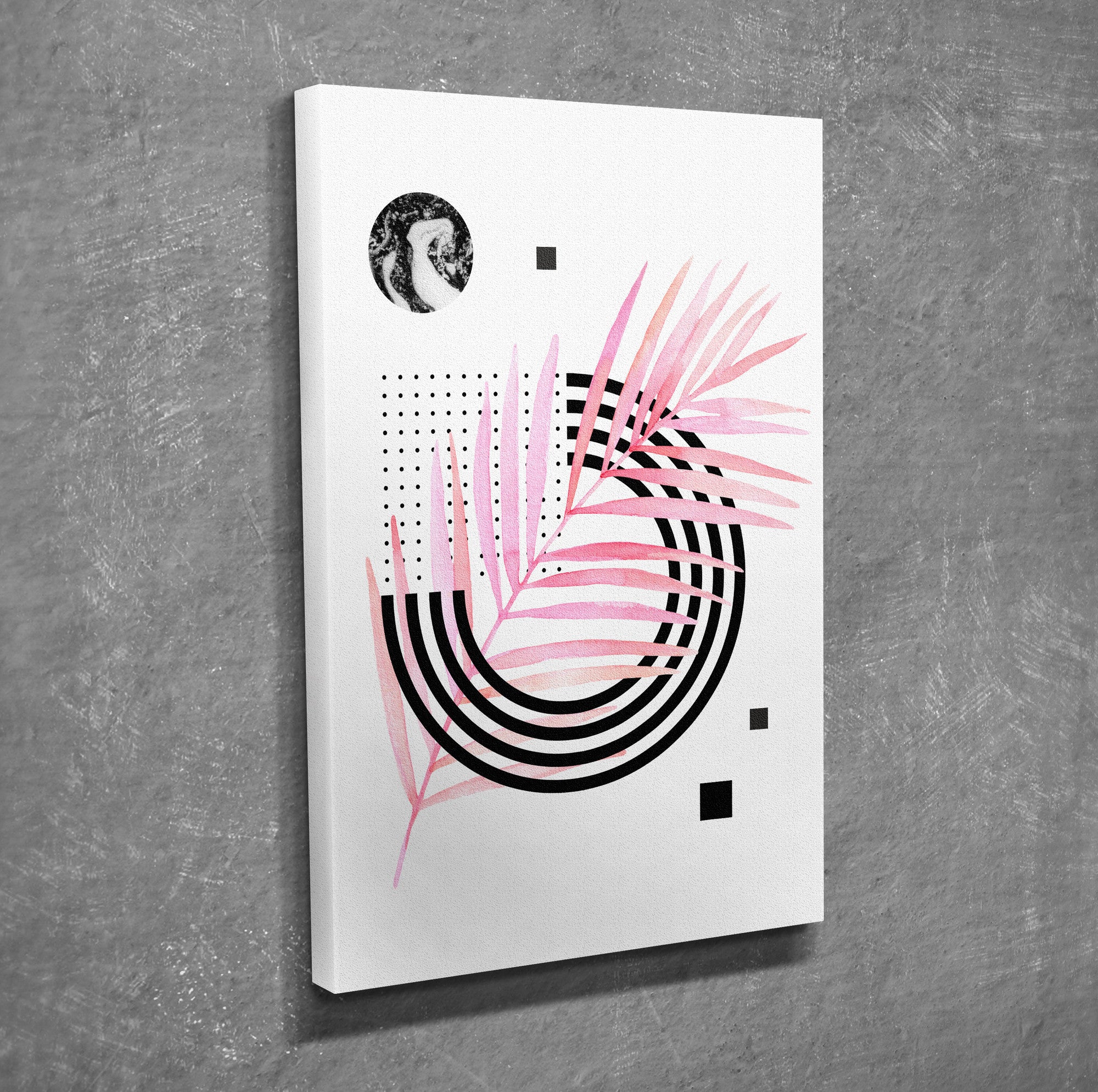 Quadro Decorativo em Tela com Moldura de Madeira - Impressão Digital Multicolor 30x40cm