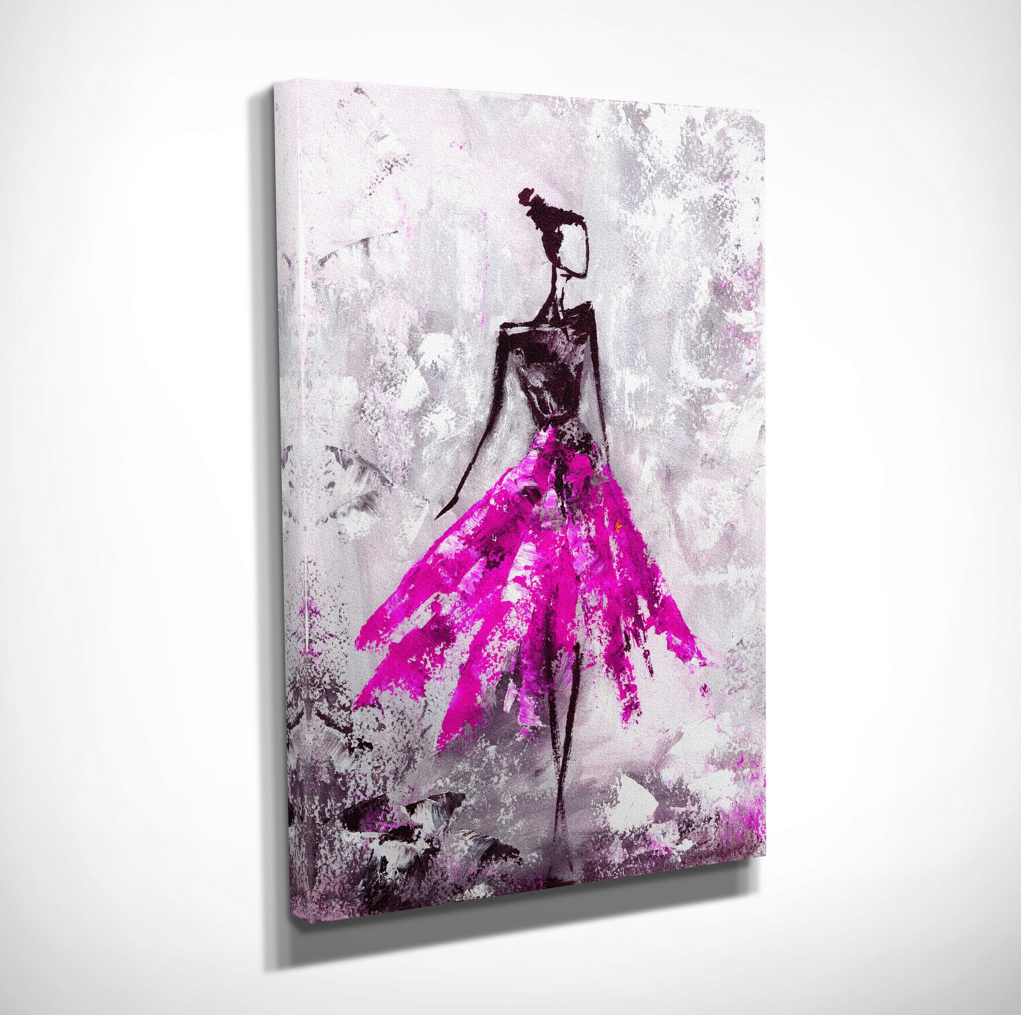 Quadro Decorativo em Tela com Moldura de Madeira - Impressão Digital Multicolor 30x40cm