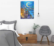 Quadro Decorativo em Tela com Moldura de Madeira - Impressão Digital Multicolor 30x40cm