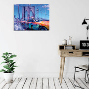 Quadro Decorativo em Tela com Moldura de Madeira - Impressão Digital Multicolor 30x40cm