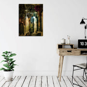 Quadro Decorativo em Tela com Moldura de Madeira - Impressão Digital Multicolor 30x40cm