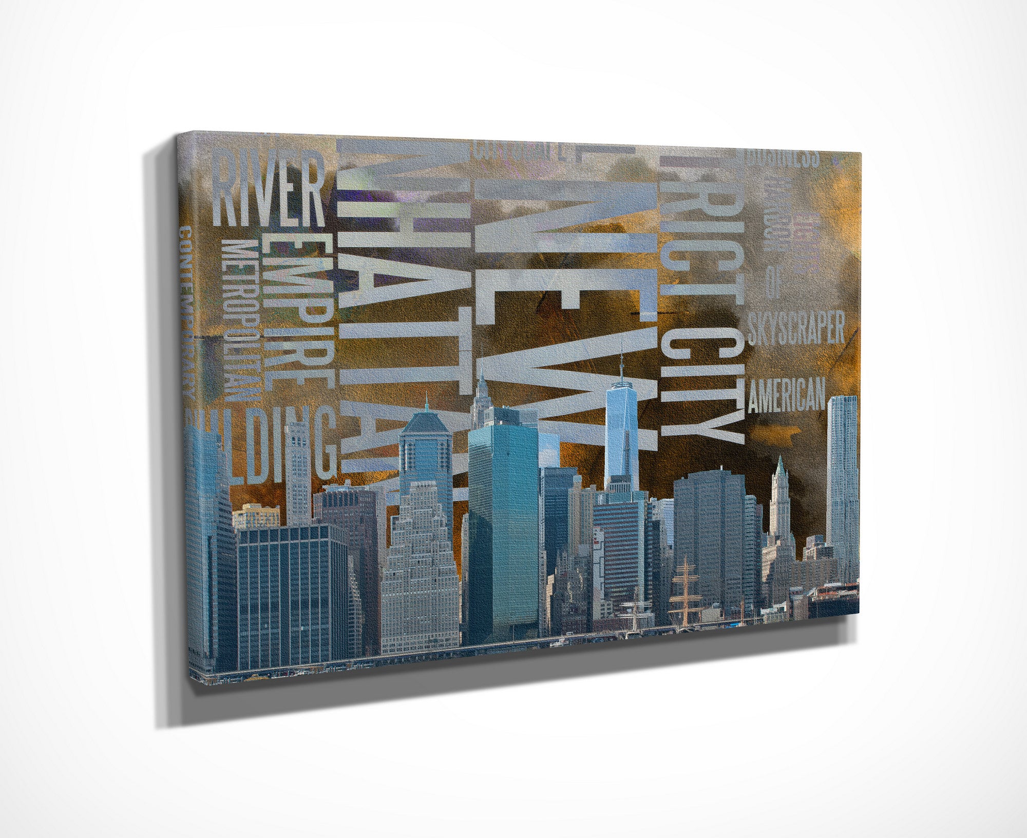 Quadro Decorativo em Tela com Moldura de Madeira - Impressão Digital Multicolor 30x40cm