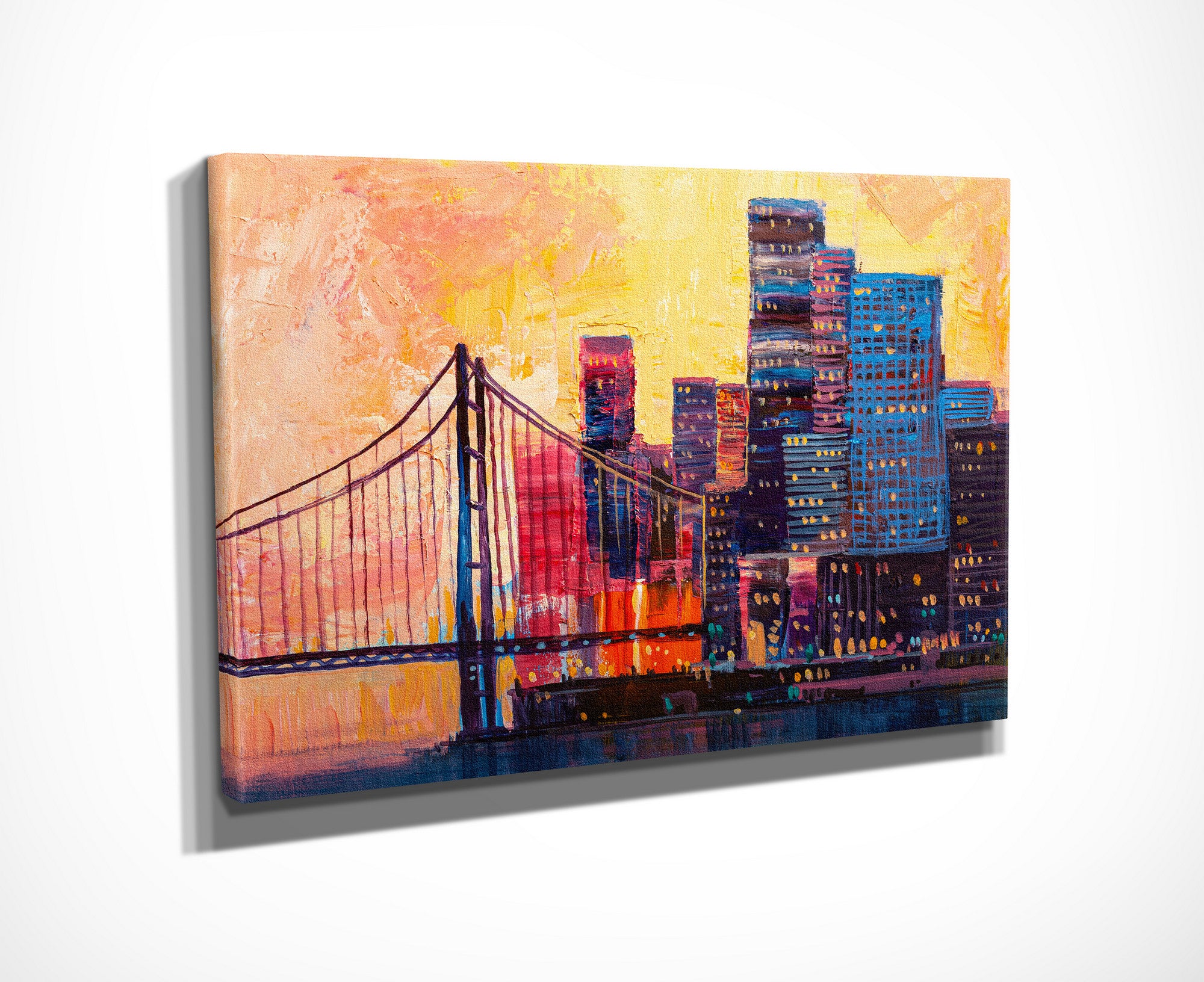 Quadro Decorativo em Tela com Moldura de Madeira - Impressão Digital Multicolor 30x40cm