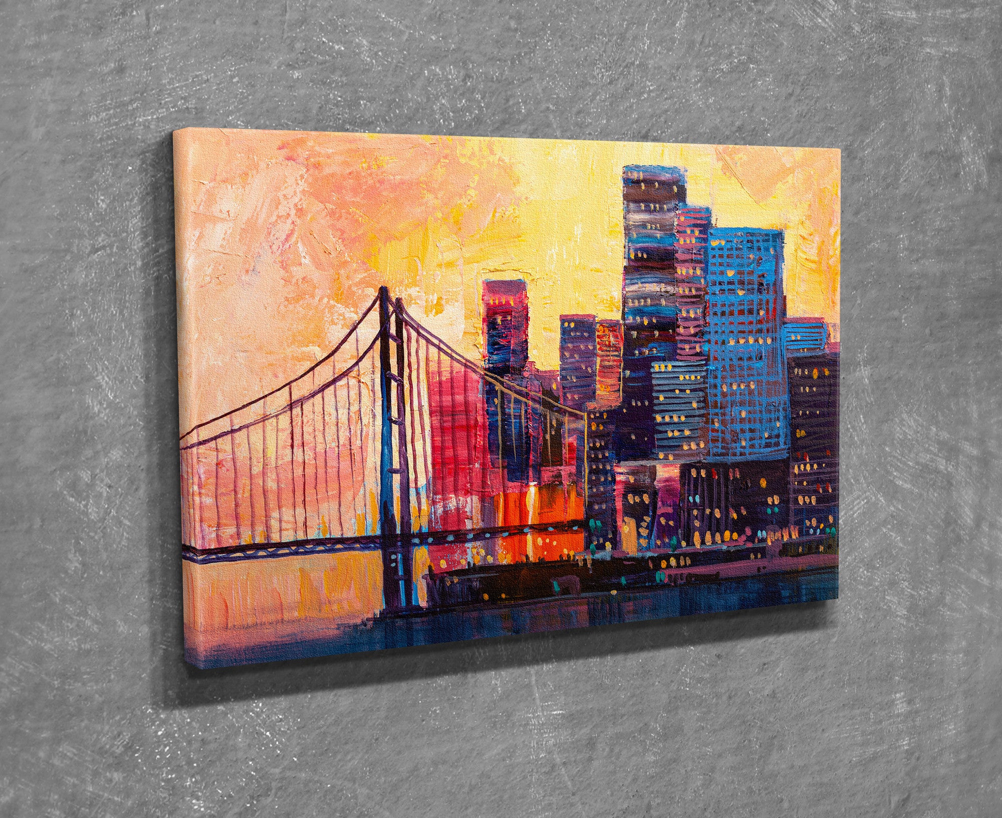 Quadro Decorativo em Tela com Moldura de Madeira - Impressão Digital Multicolor 30x40cm