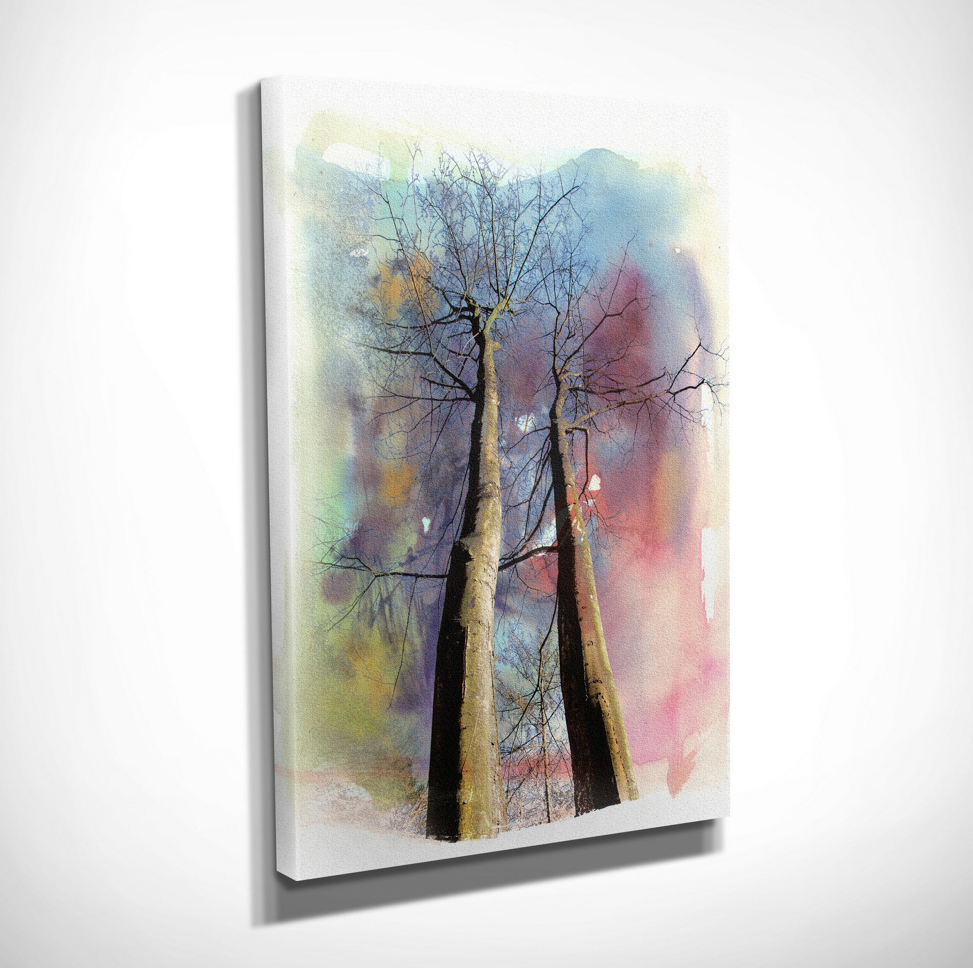 Quadro Decorativo em Tela com Moldura de Madeira - Impressão Digital Multicolor 30x40cm