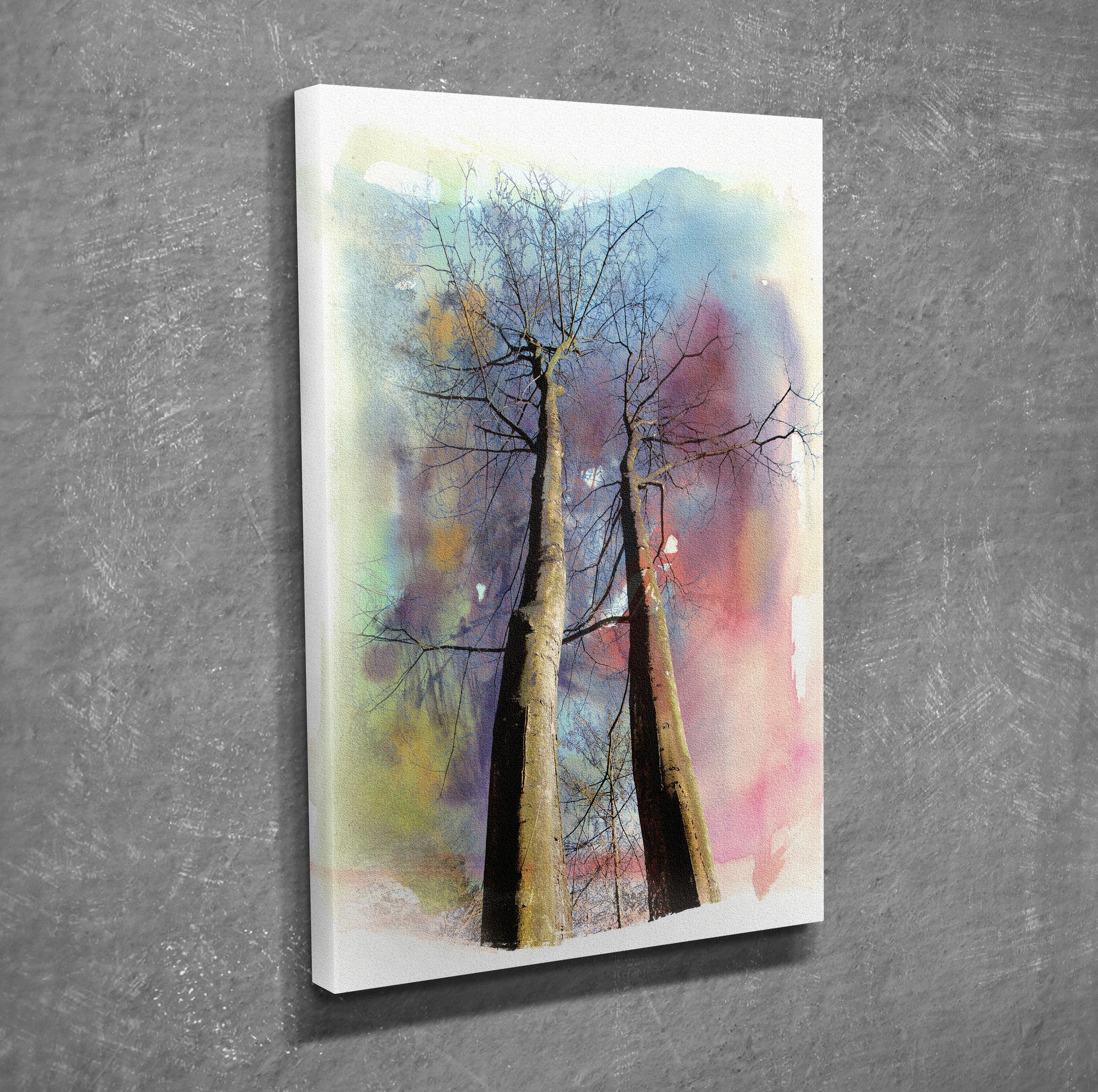 Quadro Decorativo em Tela com Moldura de Madeira - Impressão Digital Multicolor 30x40cm
