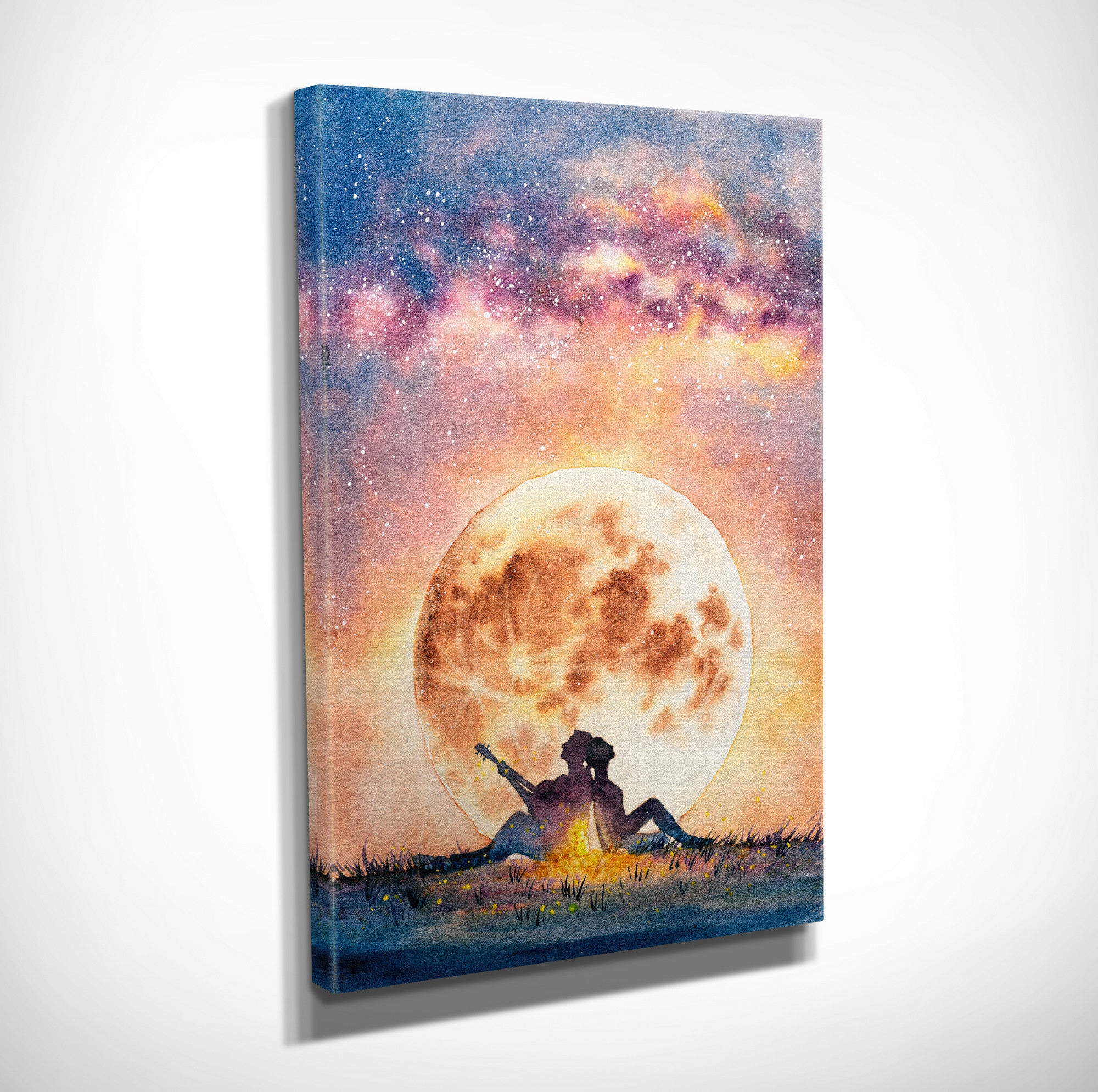 Quadro Decorativo em Tela com Moldura de Madeira - Impressão Digital Multicolor 30x40cm