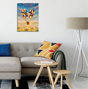 Quadro Decorativo em Tela com Moldura de Madeira - Impressão Digital Multicolor 30x40cm