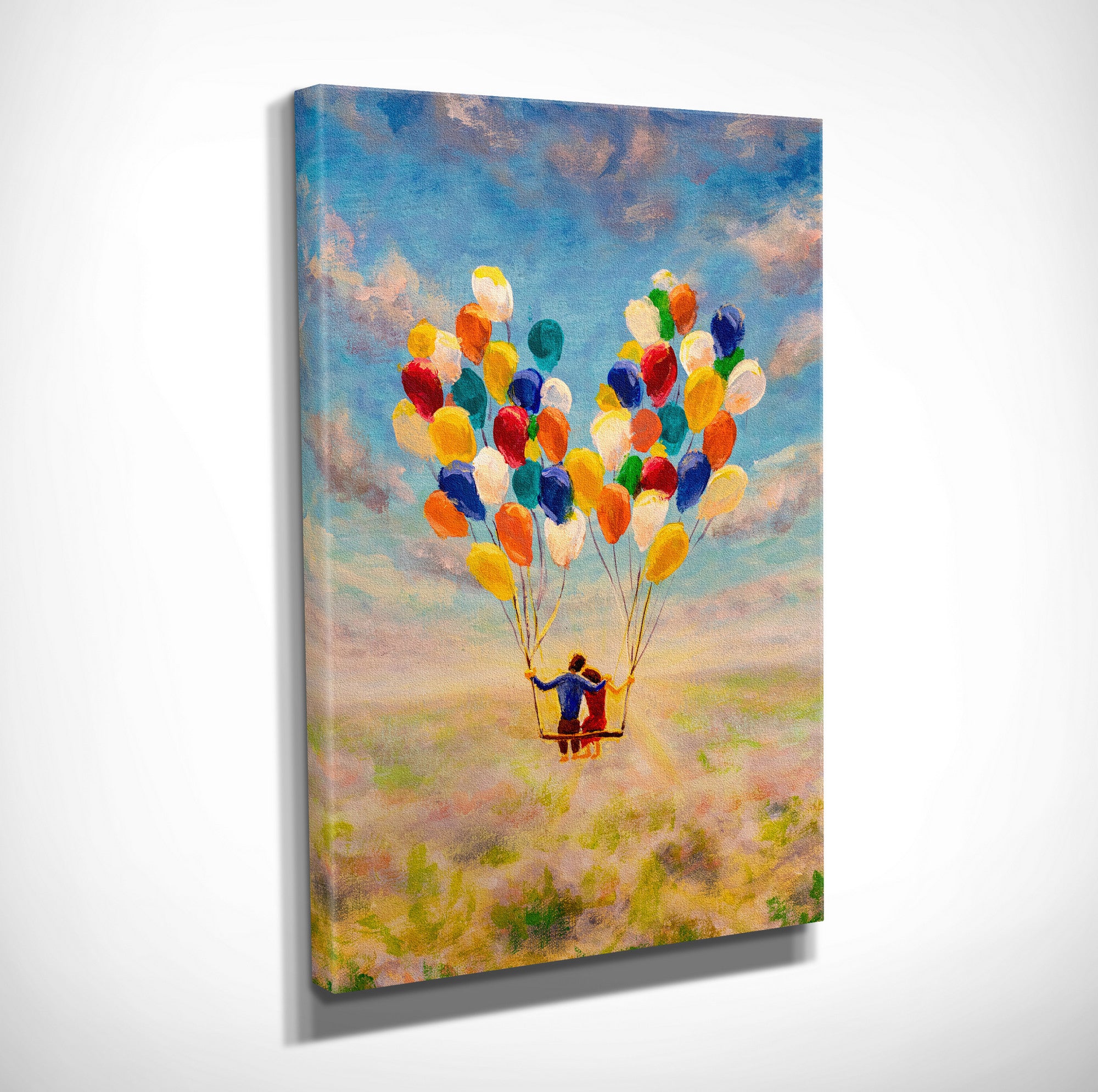 Quadro Decorativo em Tela com Moldura de Madeira - Impressão Digital Multicolor 30x40cm