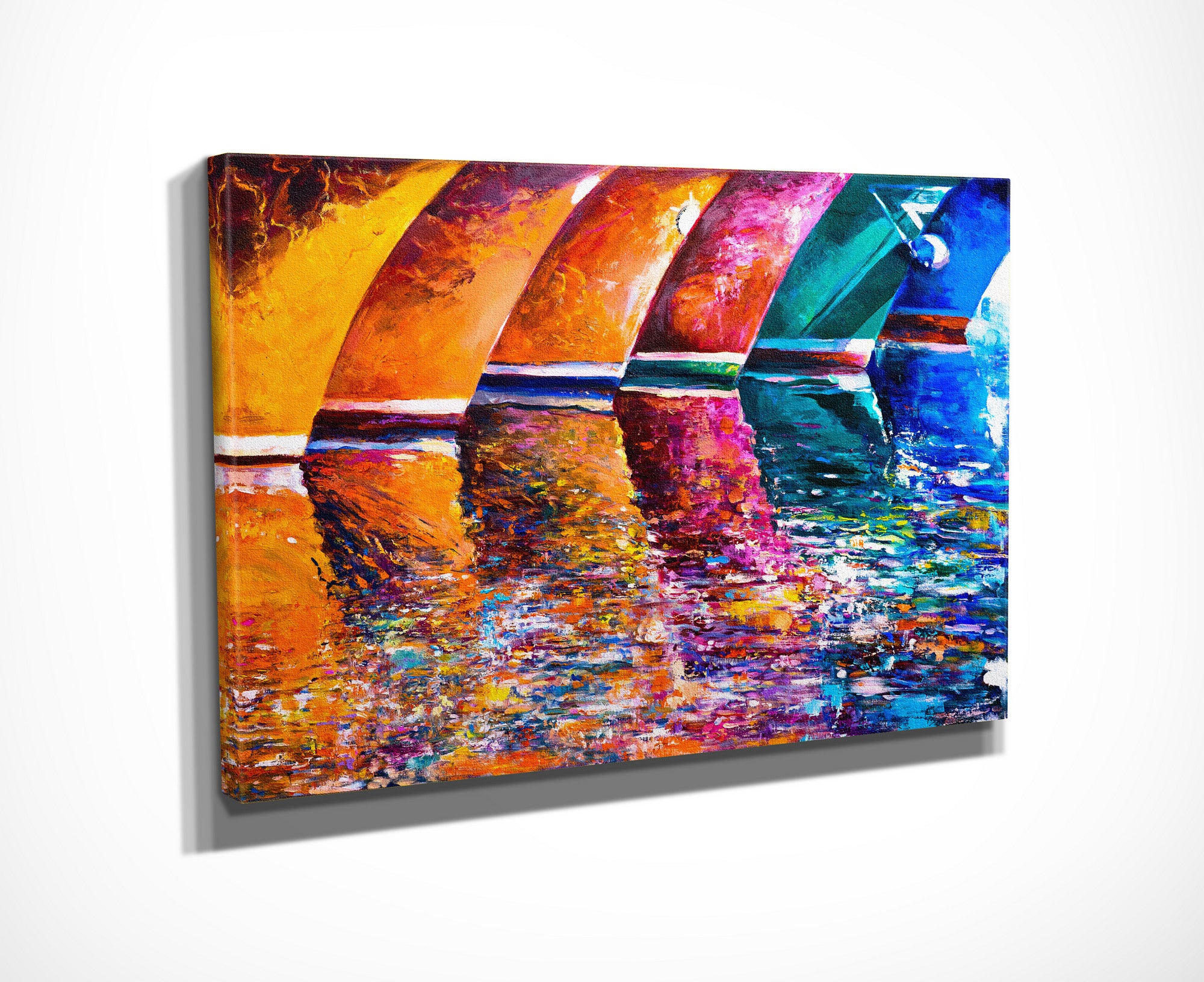 Quadro Decorativo em Tela com Moldura de Madeira - Impressão Digital Multicolor 30x40cm