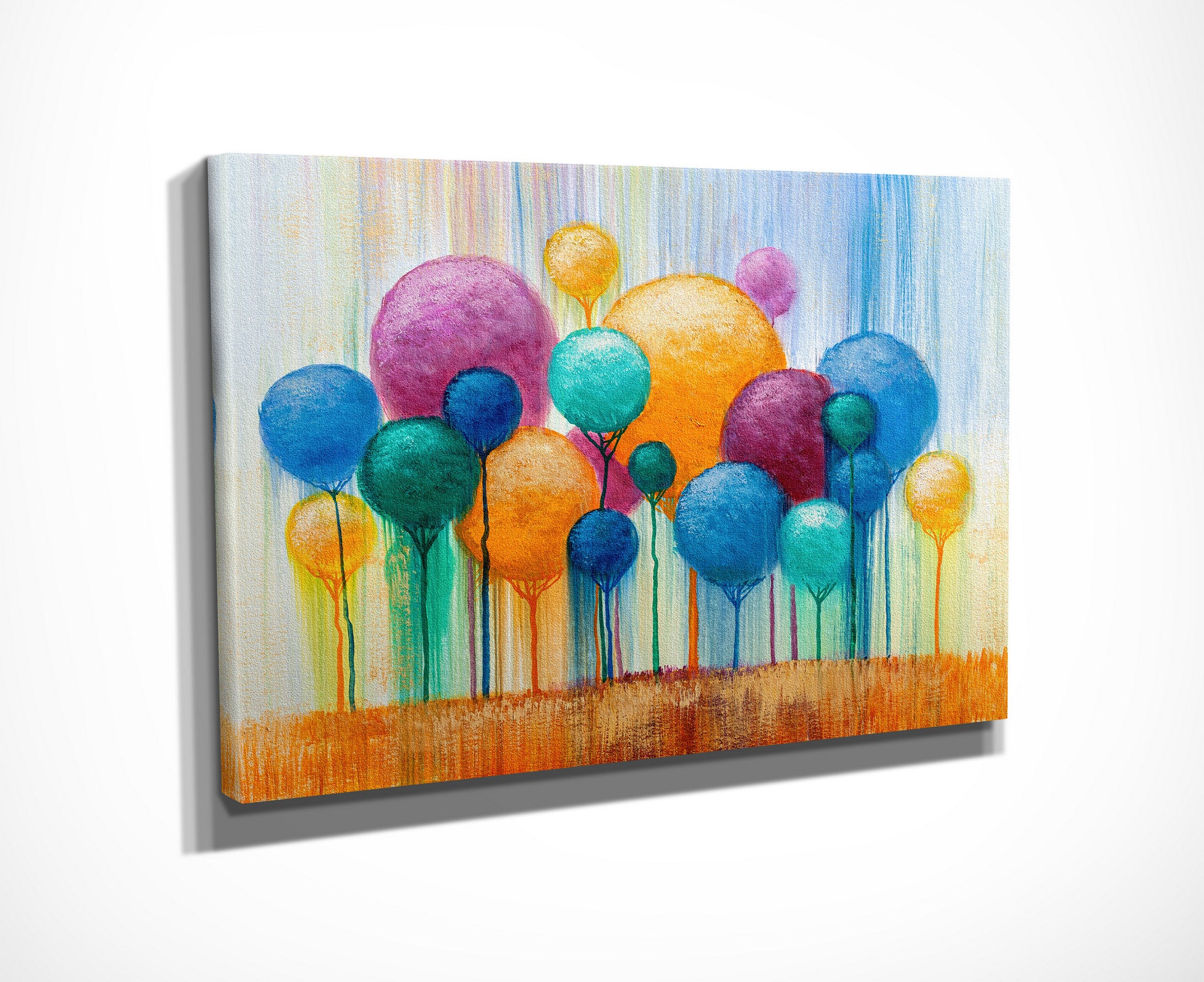 Quadro Decorativo em Tela com Moldura de Madeira - Impressão Digital Multicolor 30x40cm