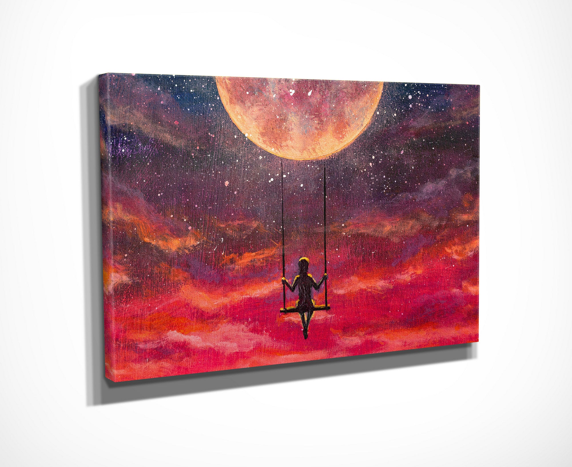 Quadro Decorativo em Tela com Moldura de Madeira - Impressão Digital Multicolor 30x40cm