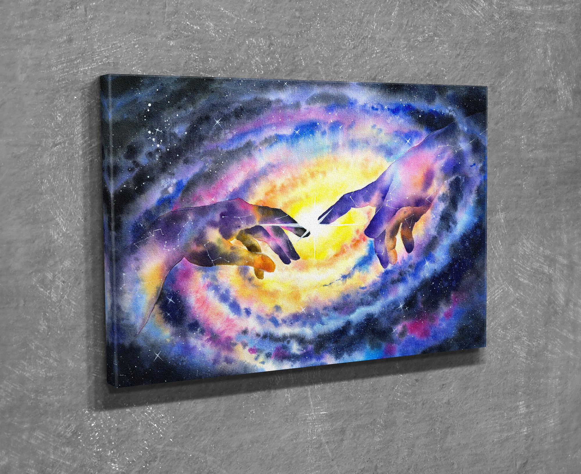 Quadro Decorativo em Tela com Moldura de Madeira - Impressão Digital Multicolor 30x40cm