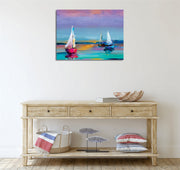 Quadro Decorativo em Tela com Moldura de Madeira - Impressão Digital Multicolor 30x40cm