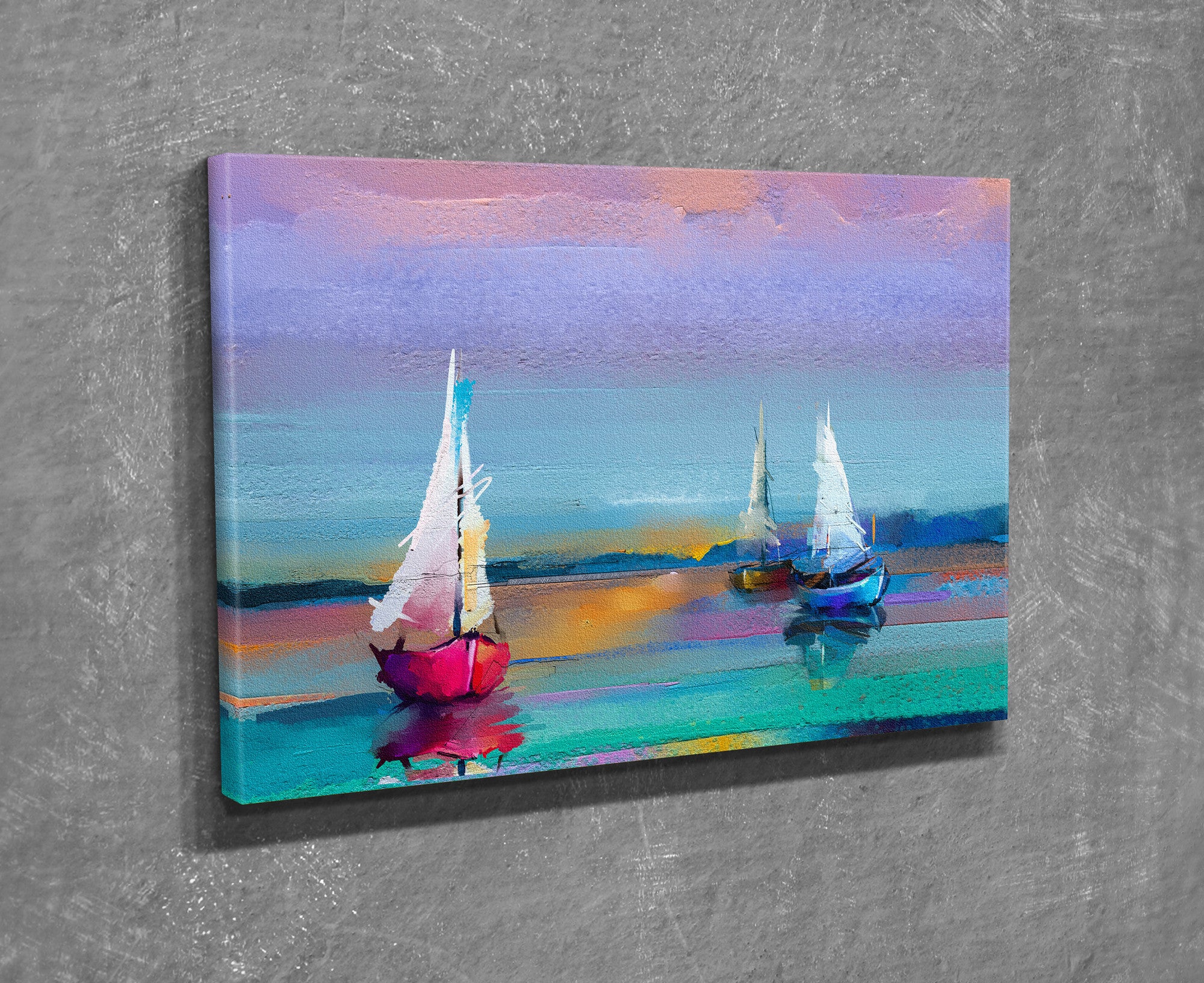 Quadro Decorativo em Tela com Moldura de Madeira - Impressão Digital Multicolor 30x40cm