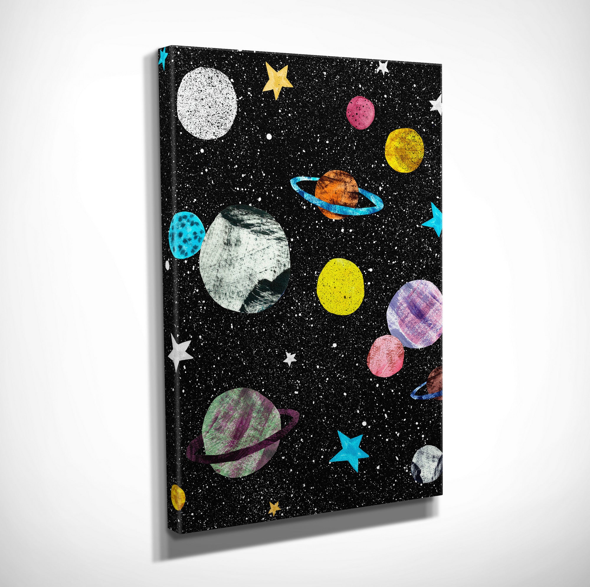 Quadro Decorativo em Tela com Moldura de Madeira - Impressão Digital Multicolor 30x40cm