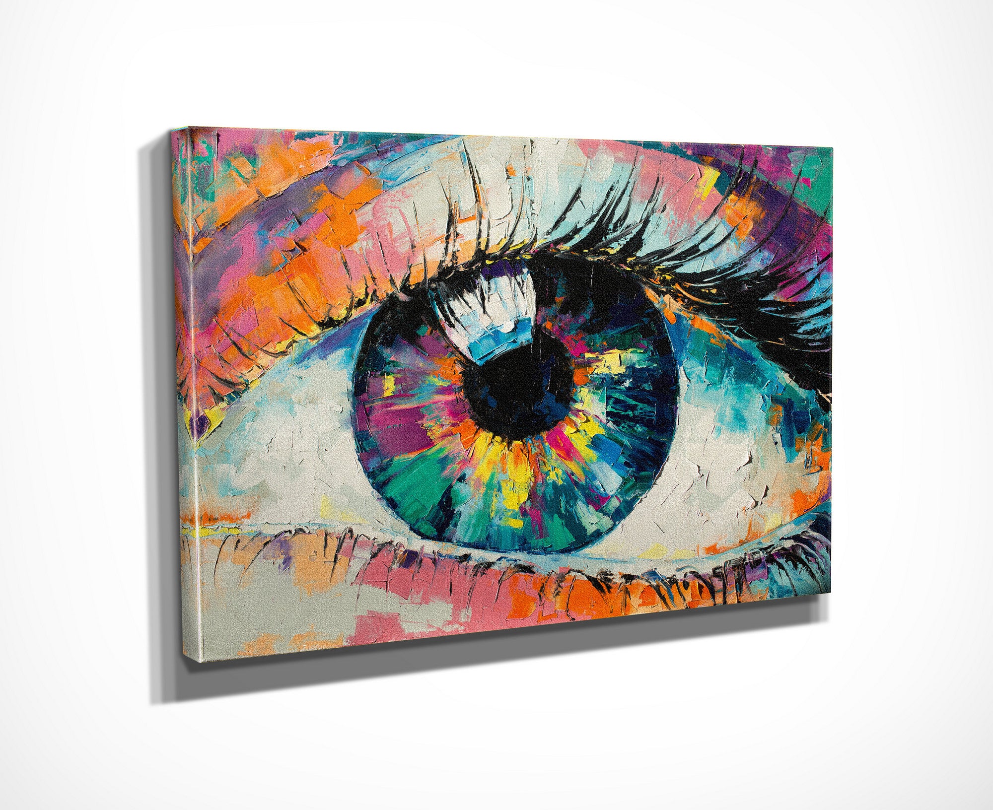 Quadro Decorativo em Tela com Moldura de Madeira - Impressão Digital Multicolor 30x40cm