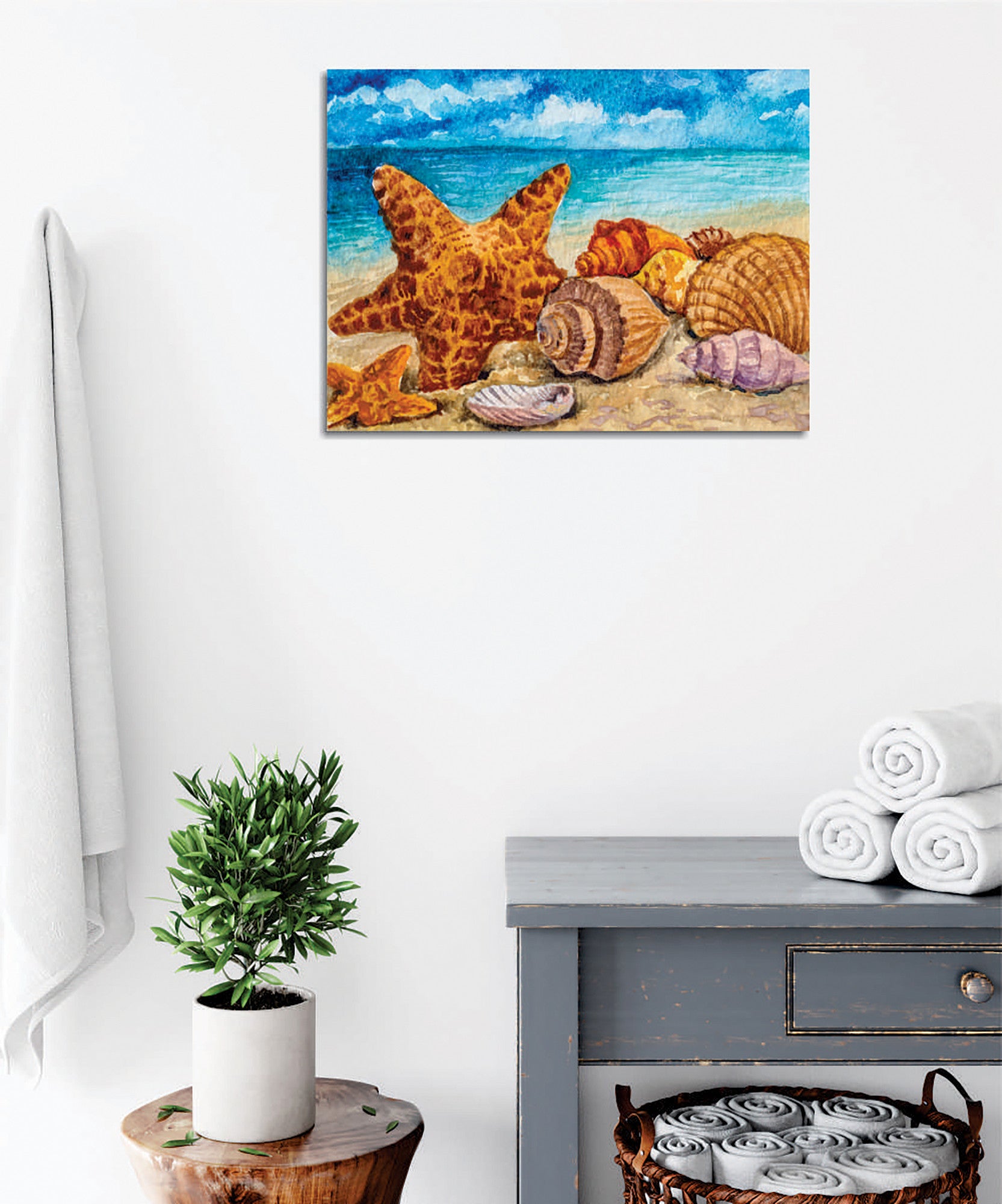 Quadro Decorativo em Tela com Moldura de Madeira - Impressão Digital Multicolor 30x40cm