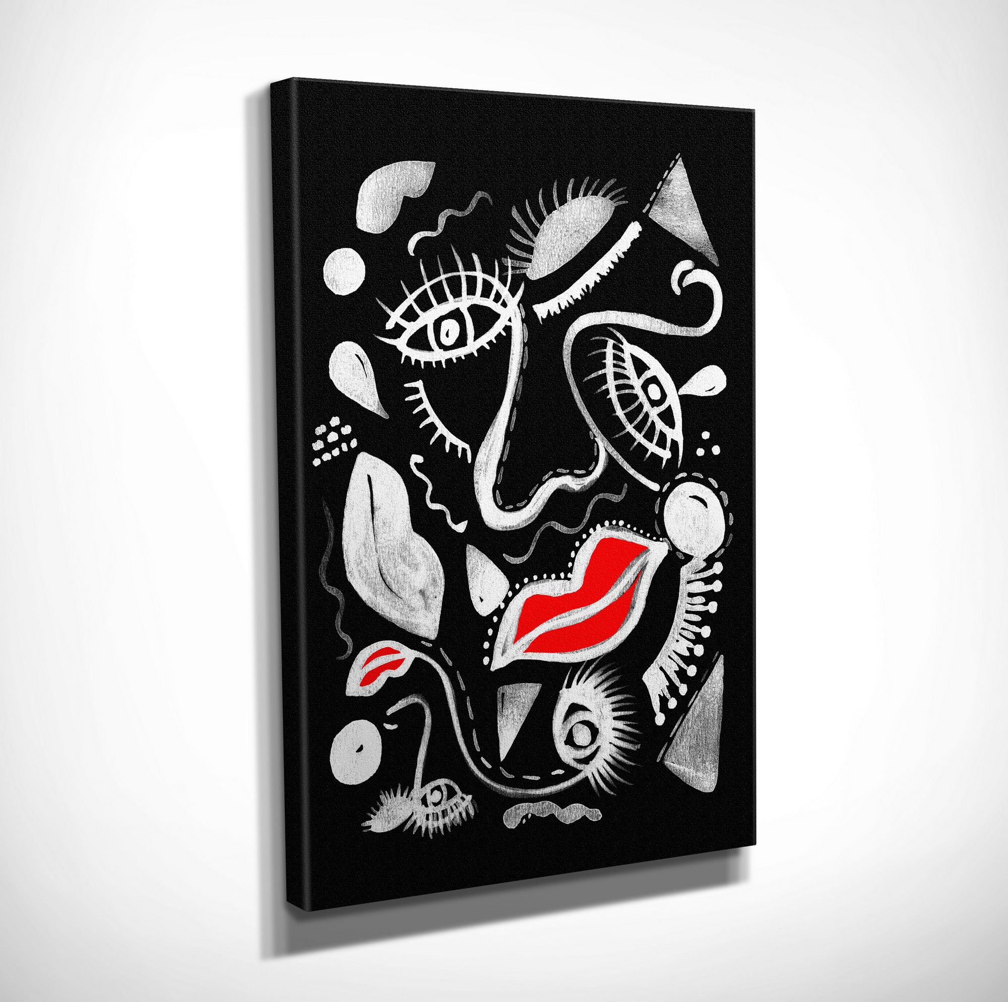 Quadro Decorativo em Tela com Moldura de Madeira - Impressão Digital Multicolor 30x40cm